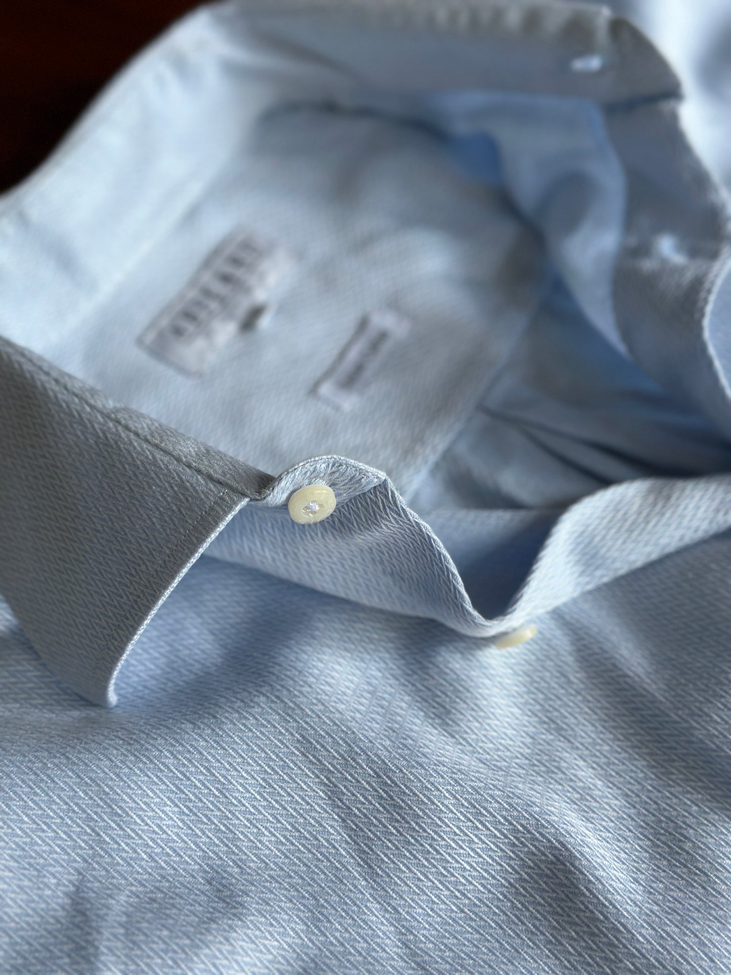 soft blue cotton dress shirt