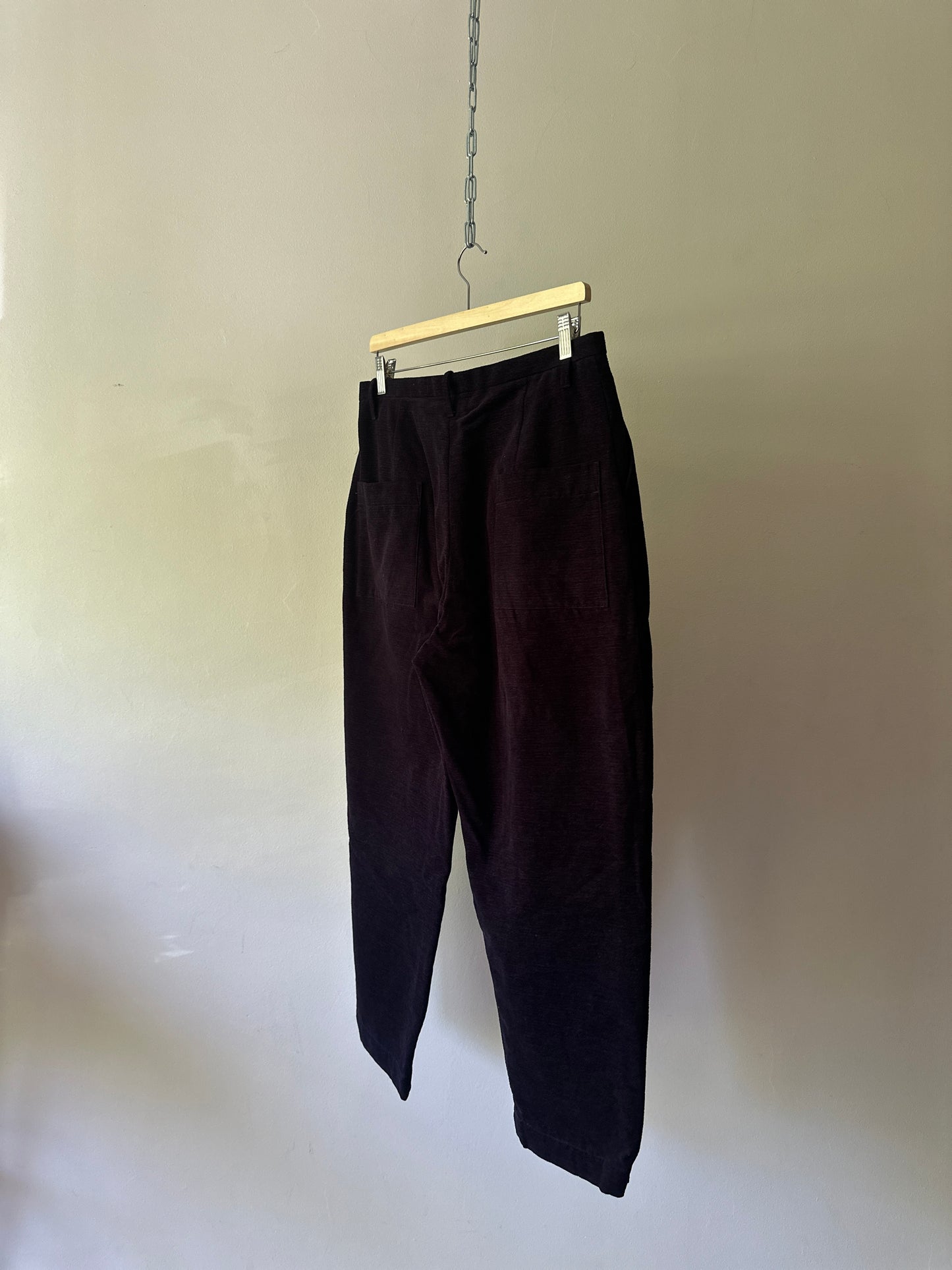 navy blue corduroy wool trousers