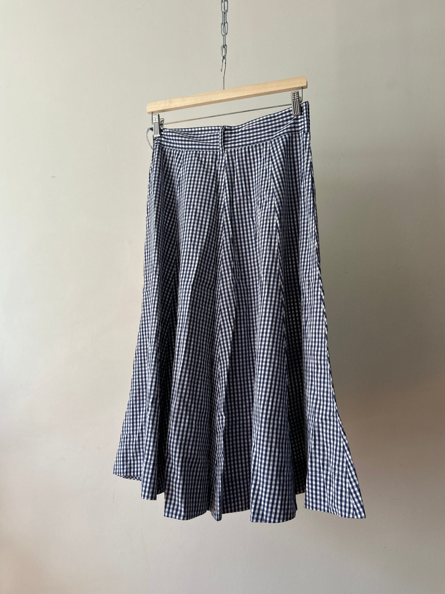 SEED blue and white gingham skirt
