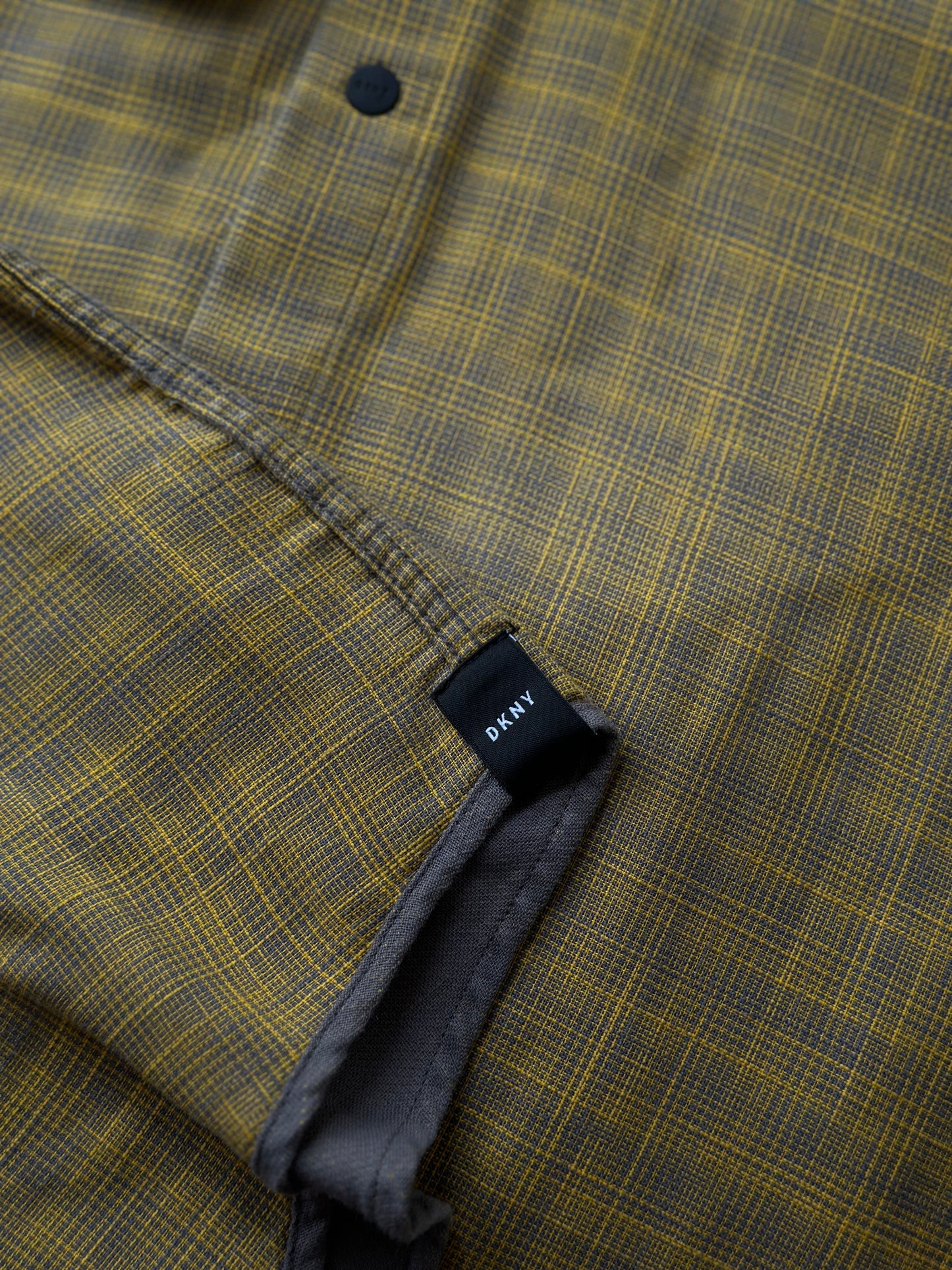 DKNY yellow/grey reversible button up
