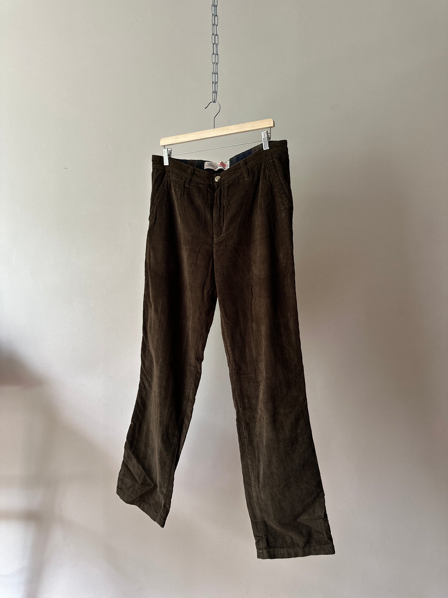 khaki corduroy trousers