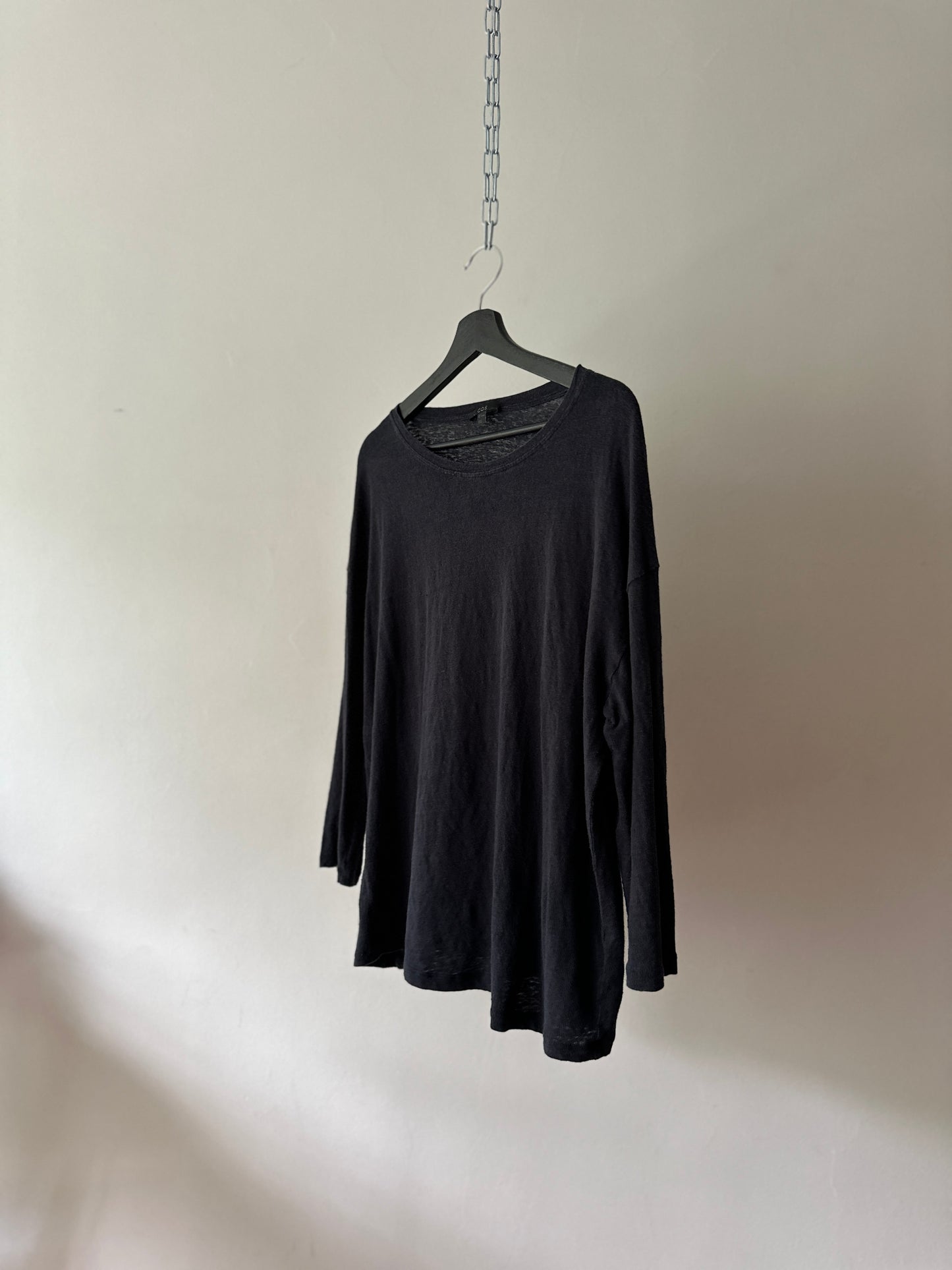 navy blue COS cardigan