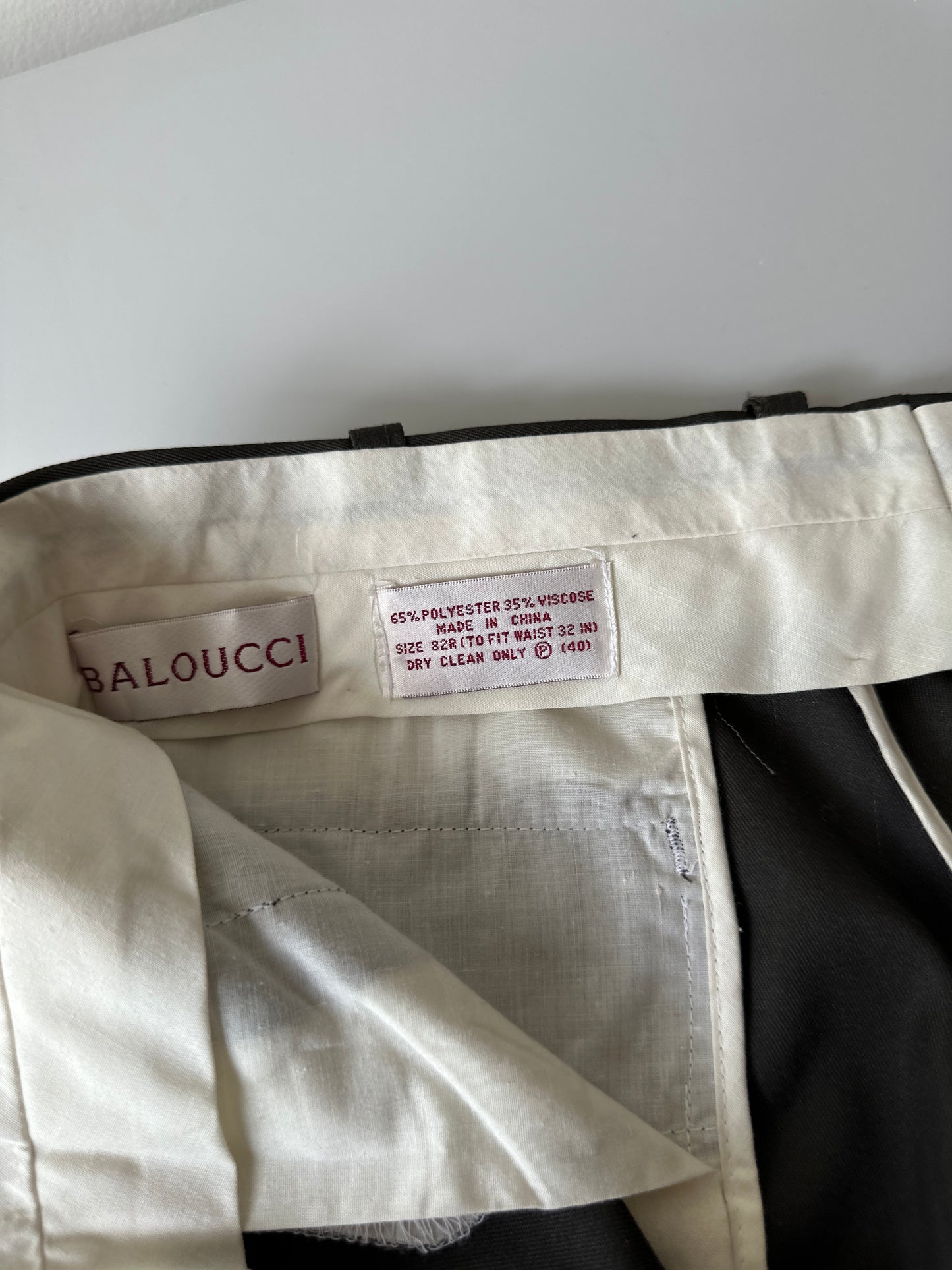 brown high waist suit pants