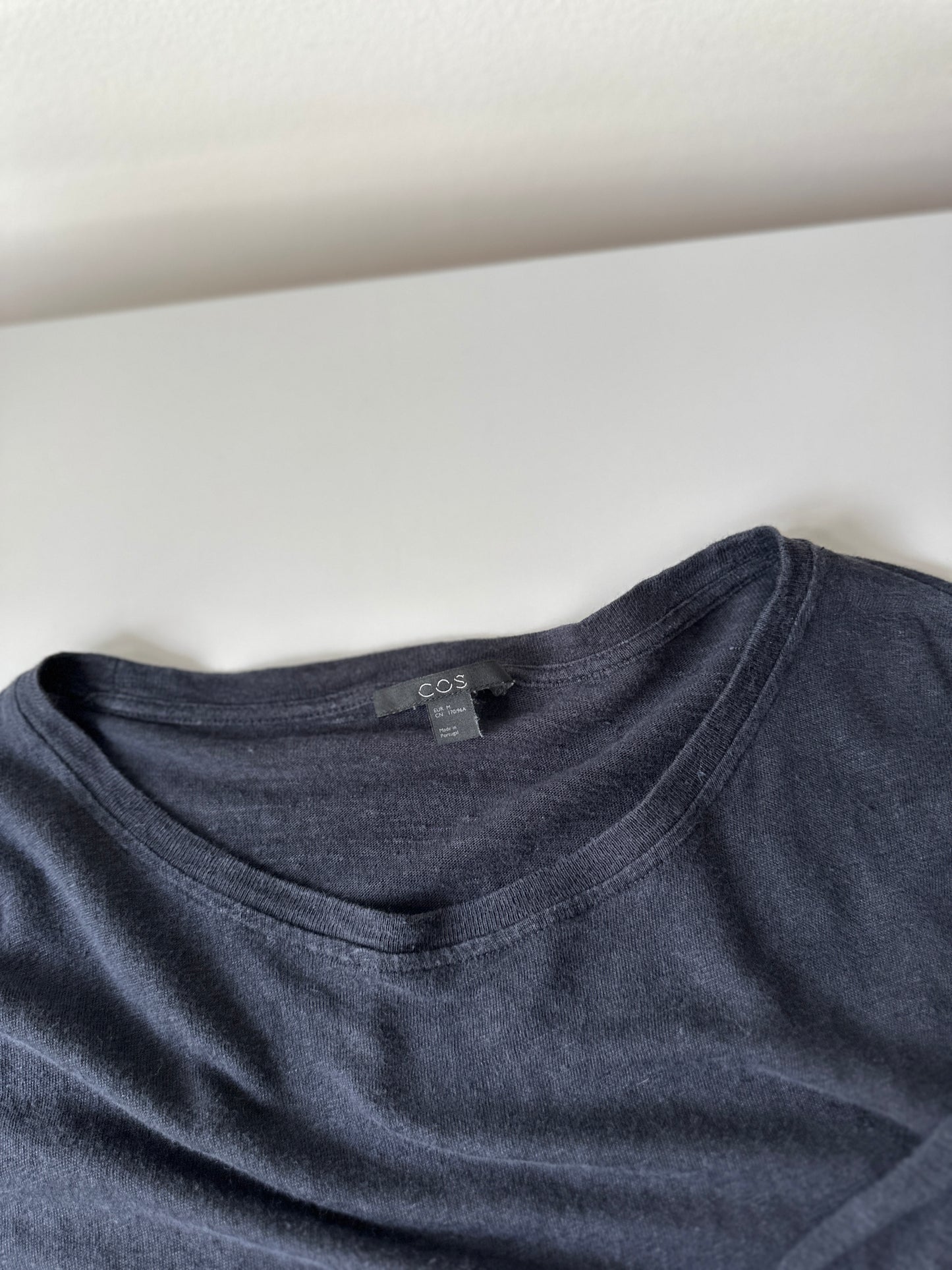 navy blue COS cardigan