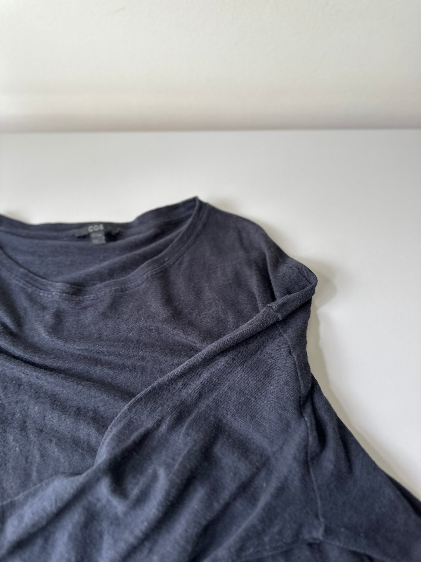 navy blue COS cardigan