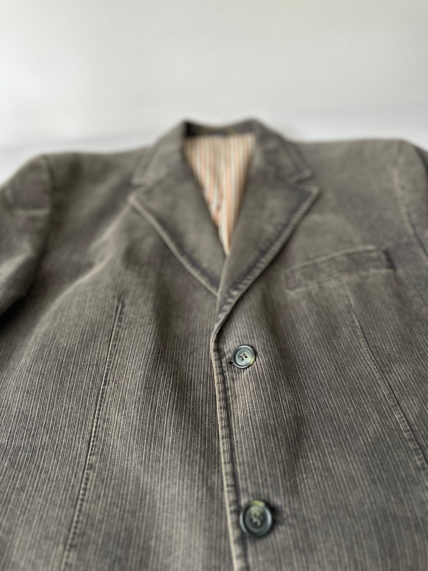 grey/brown denim suit jacket
