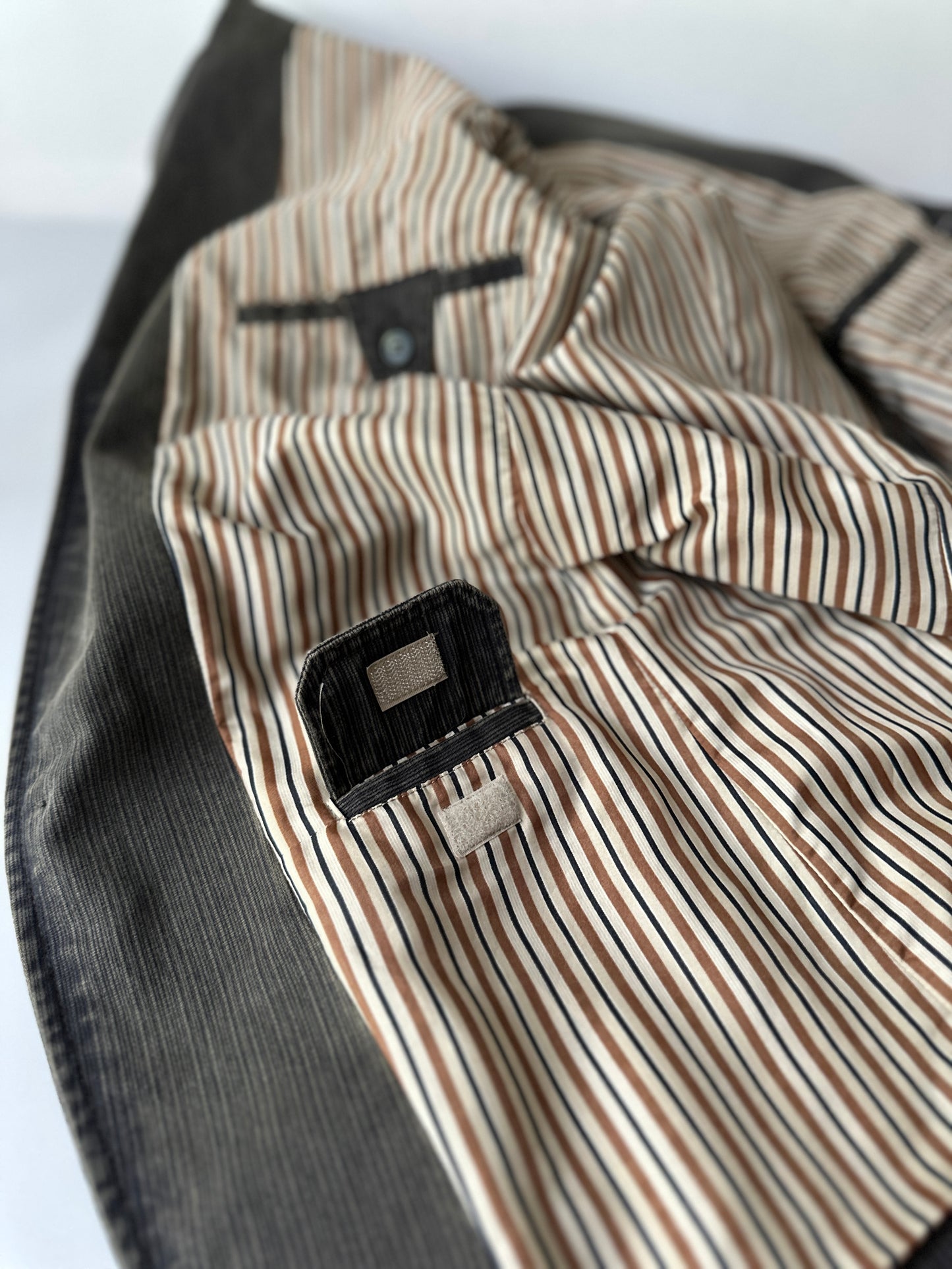 grey/brown denim suit jacket