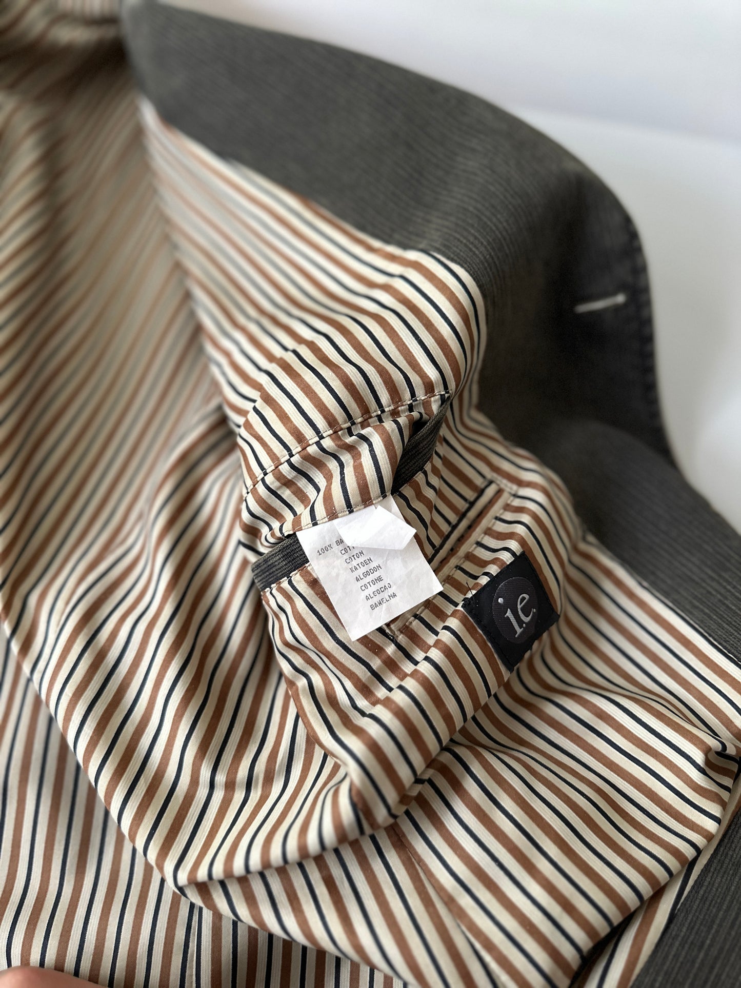 grey/brown denim suit jacket