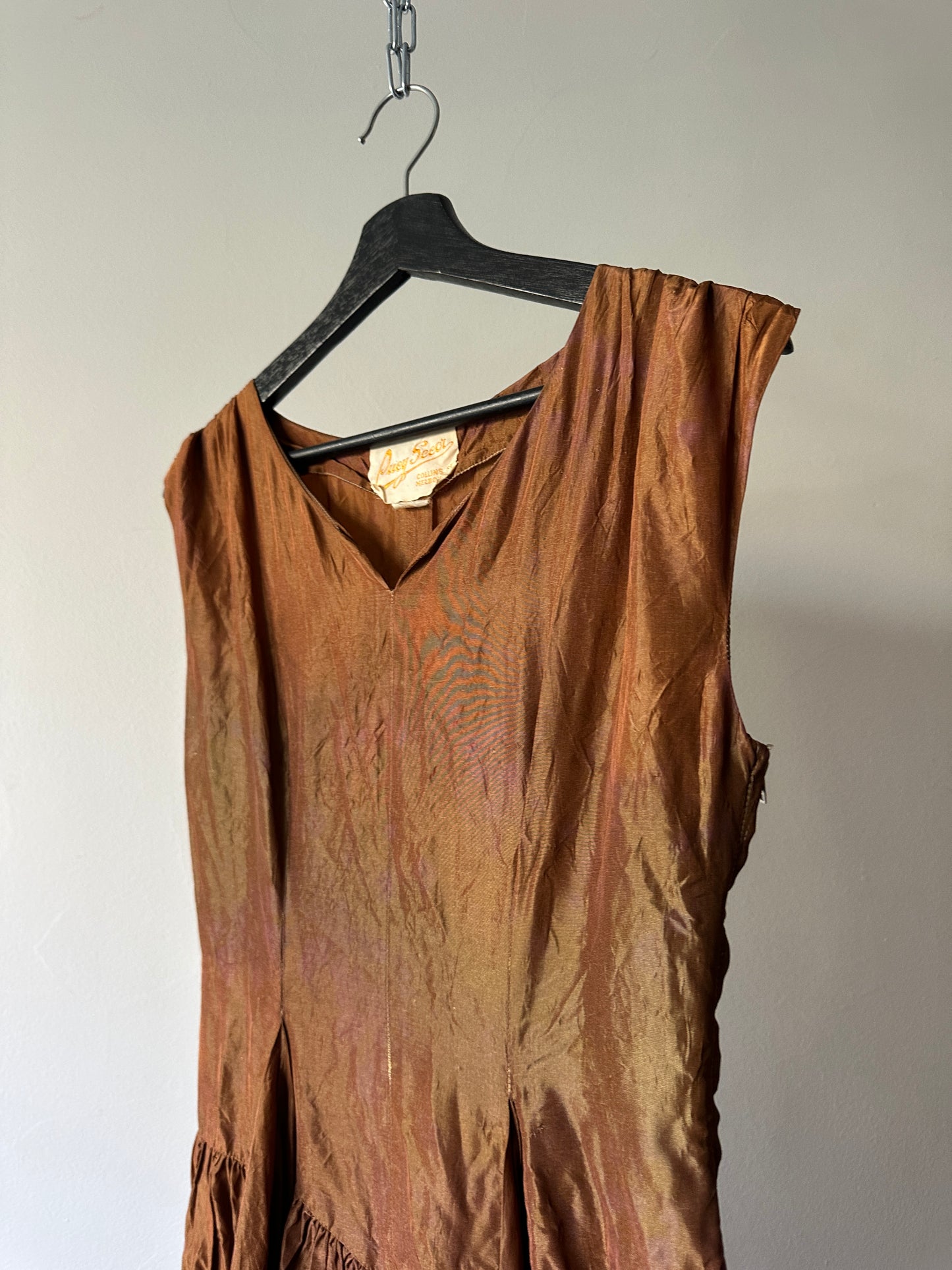 Melbourne vintage opaque brown dress