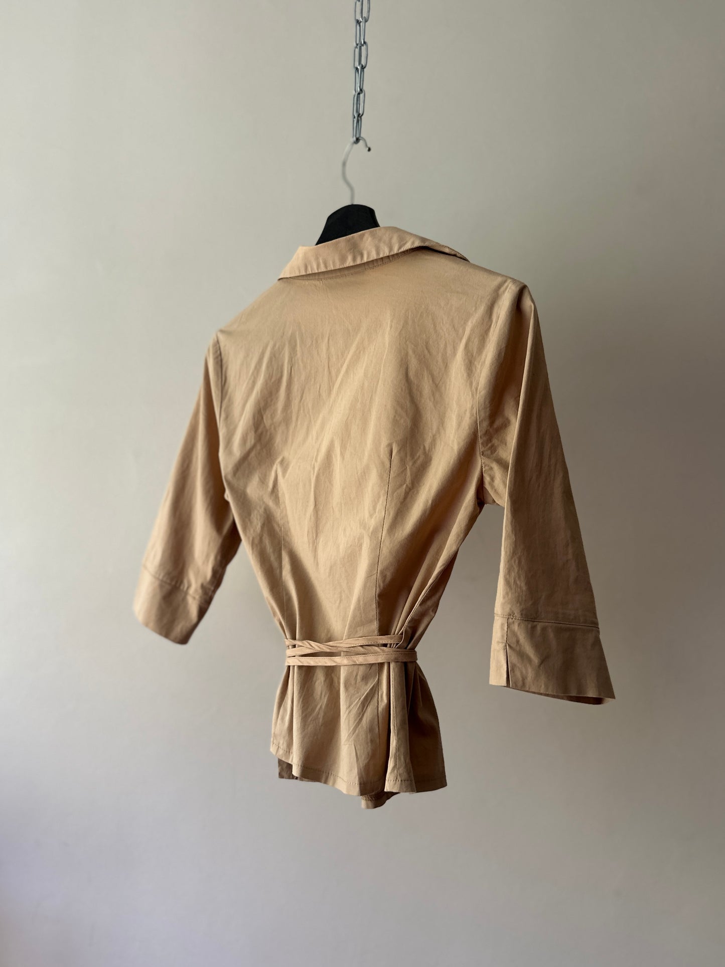 wrap around cotton blouse