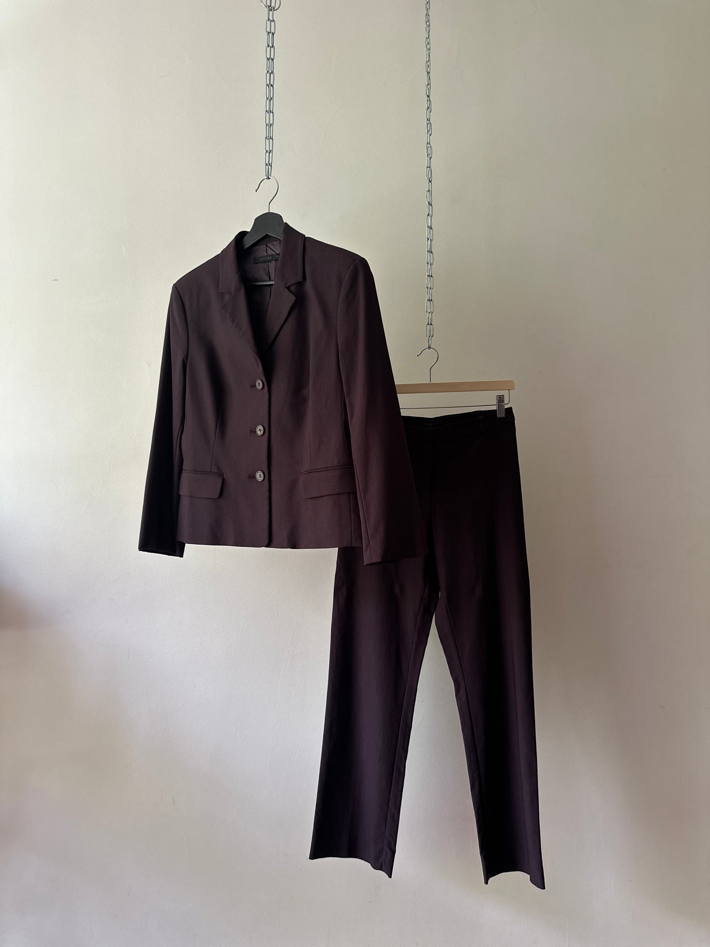 purple two piece suit