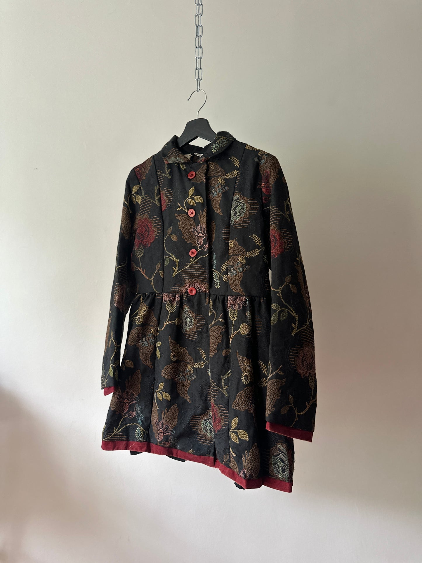 embroidered flower patterned jacket