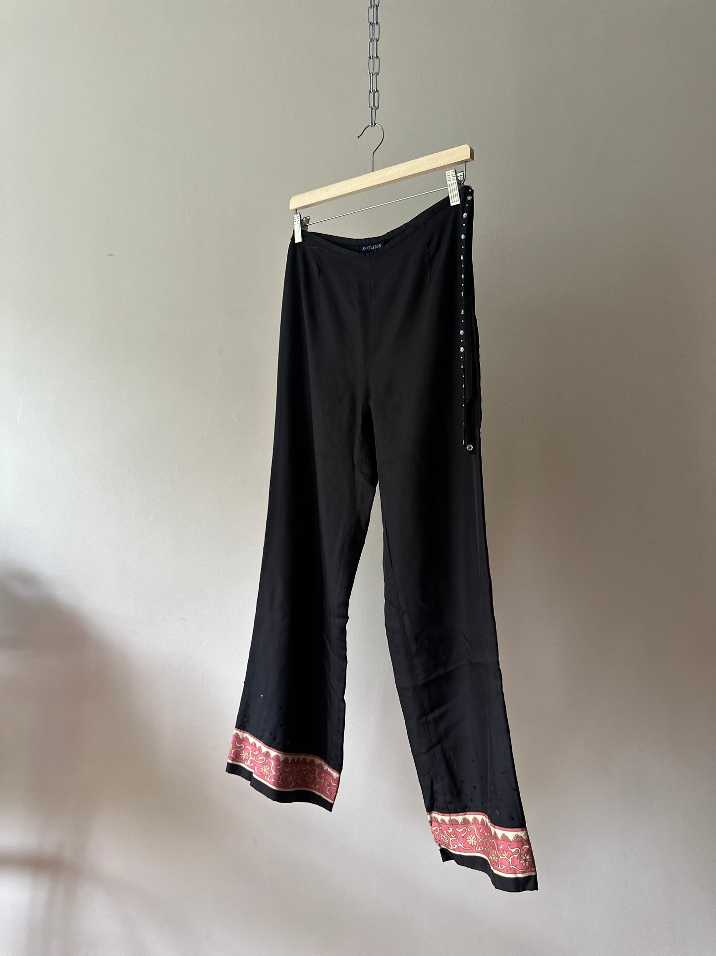sequin silk pants