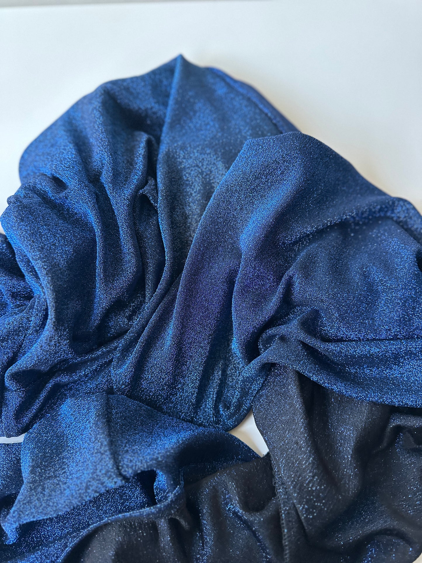 royal blue shimmer one shoulder formal dress