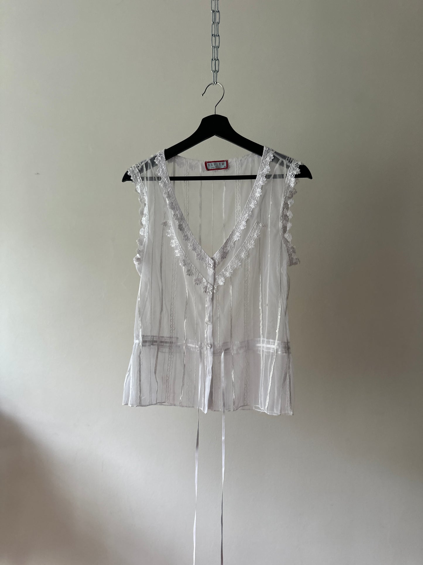 sheer lace blouse