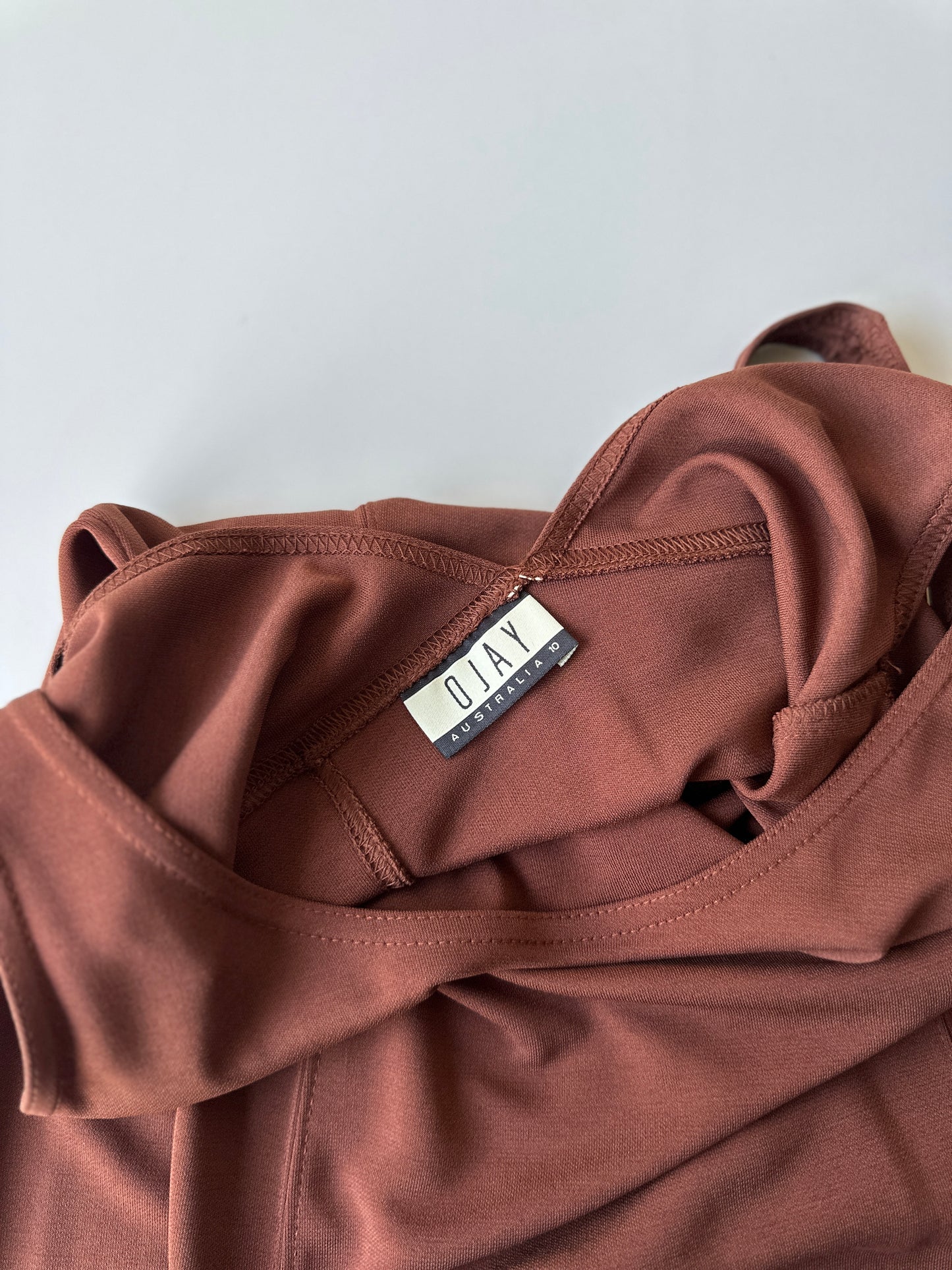 deep brown longline dress