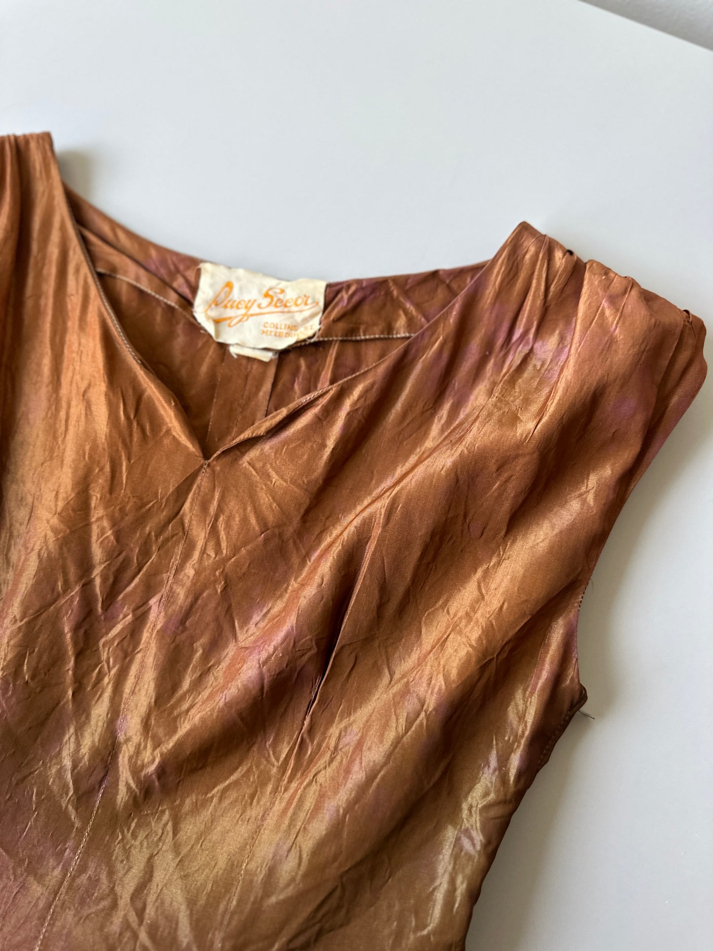 Melbourne vintage opaque brown dress
