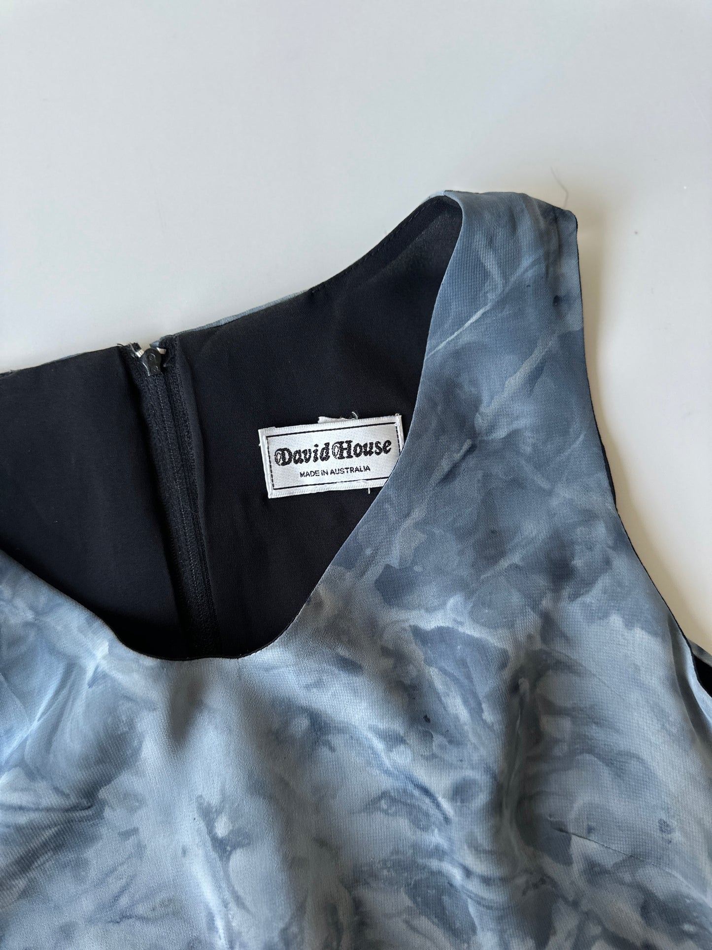 water colour printed short dress