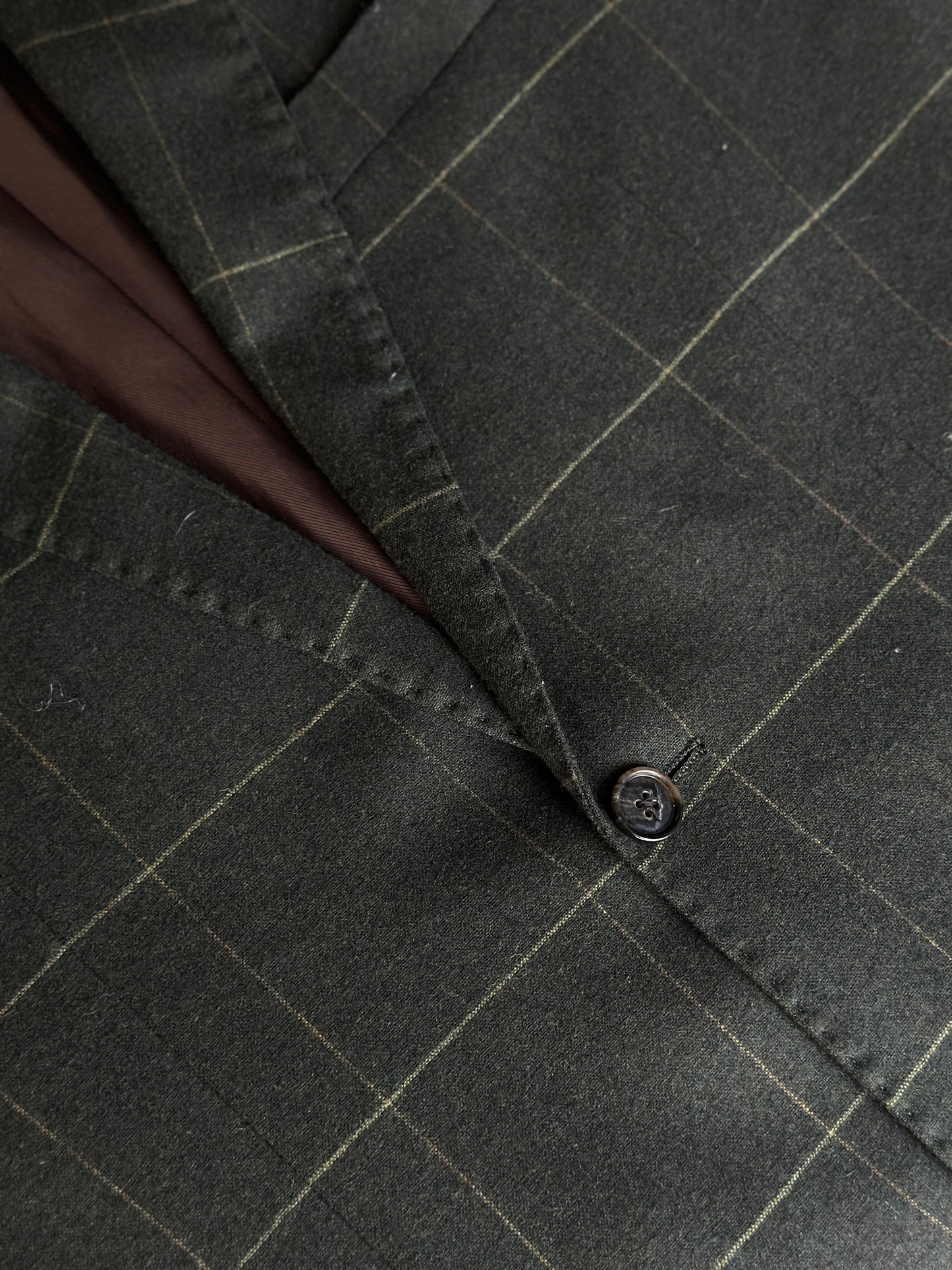 deep green windowpane Gazman suit jacket