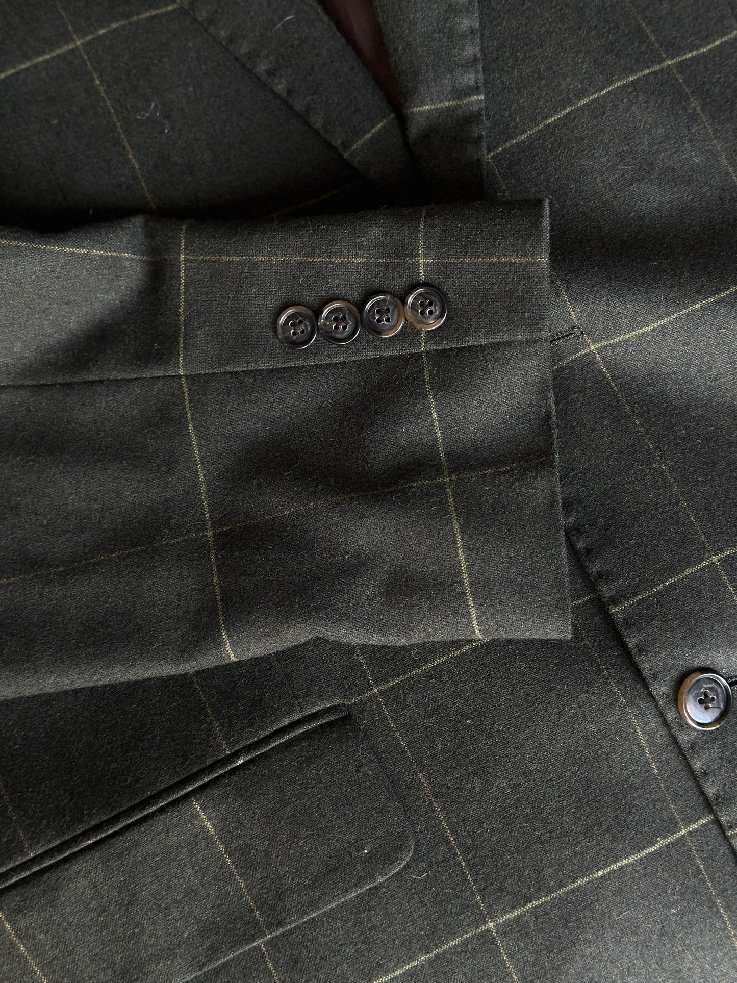 deep green windowpane Gazman suit jacket