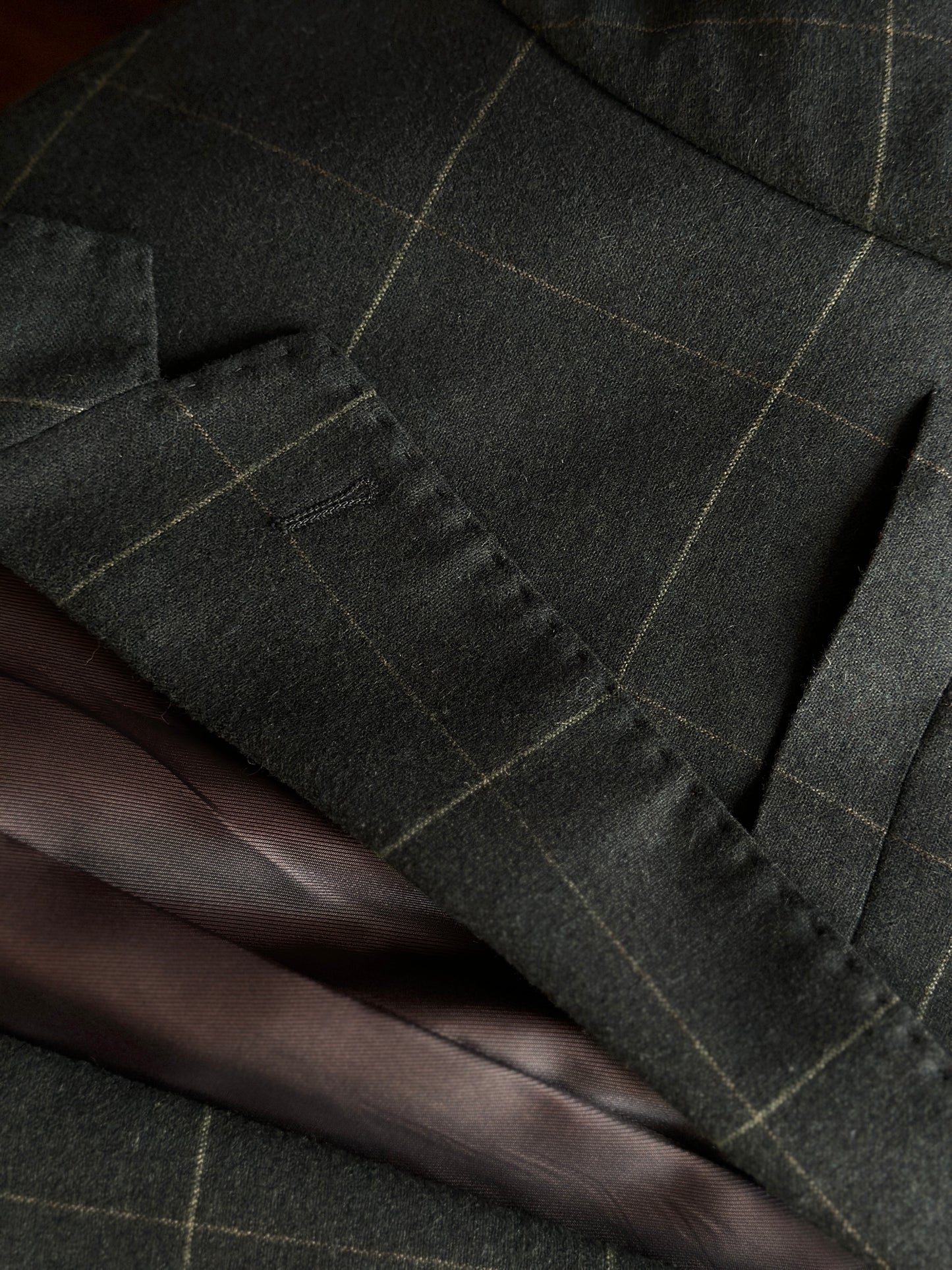 deep green windowpane Gazman suit jacket
