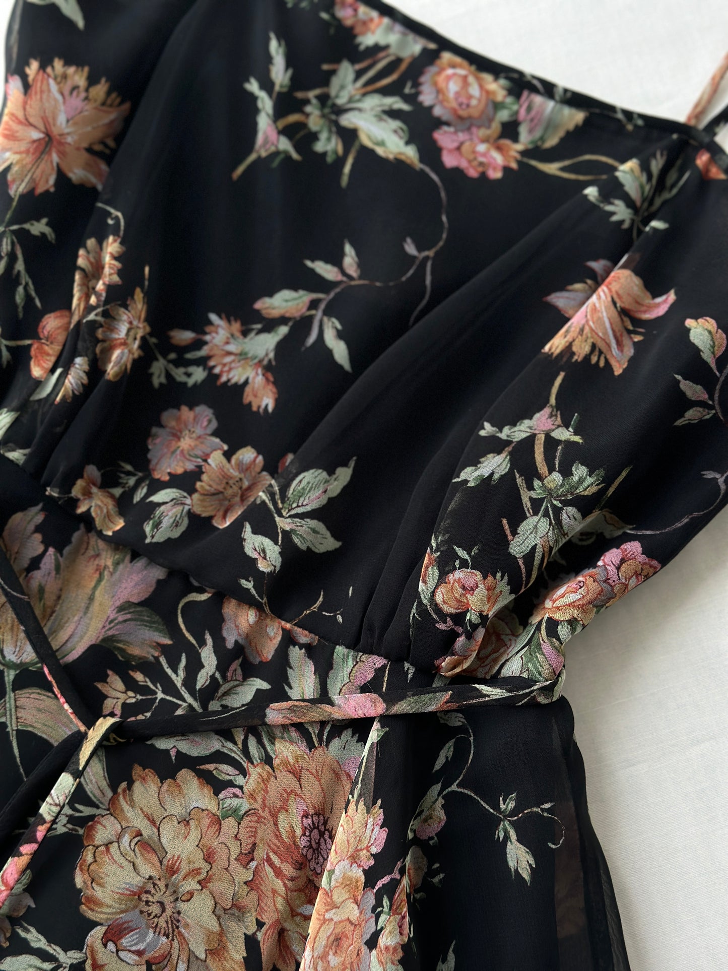 1970s floral two piece dress