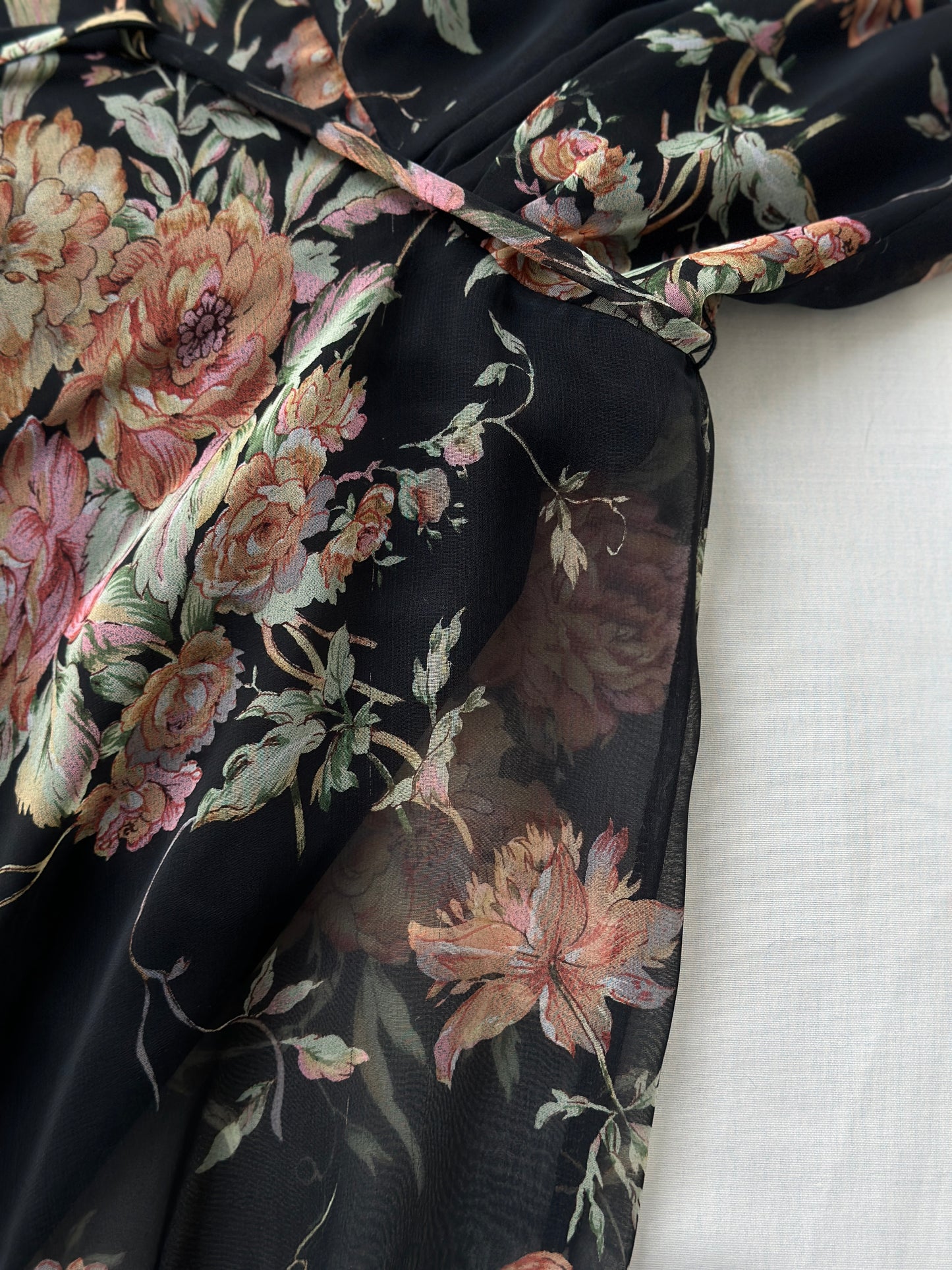 1970s floral two piece dress