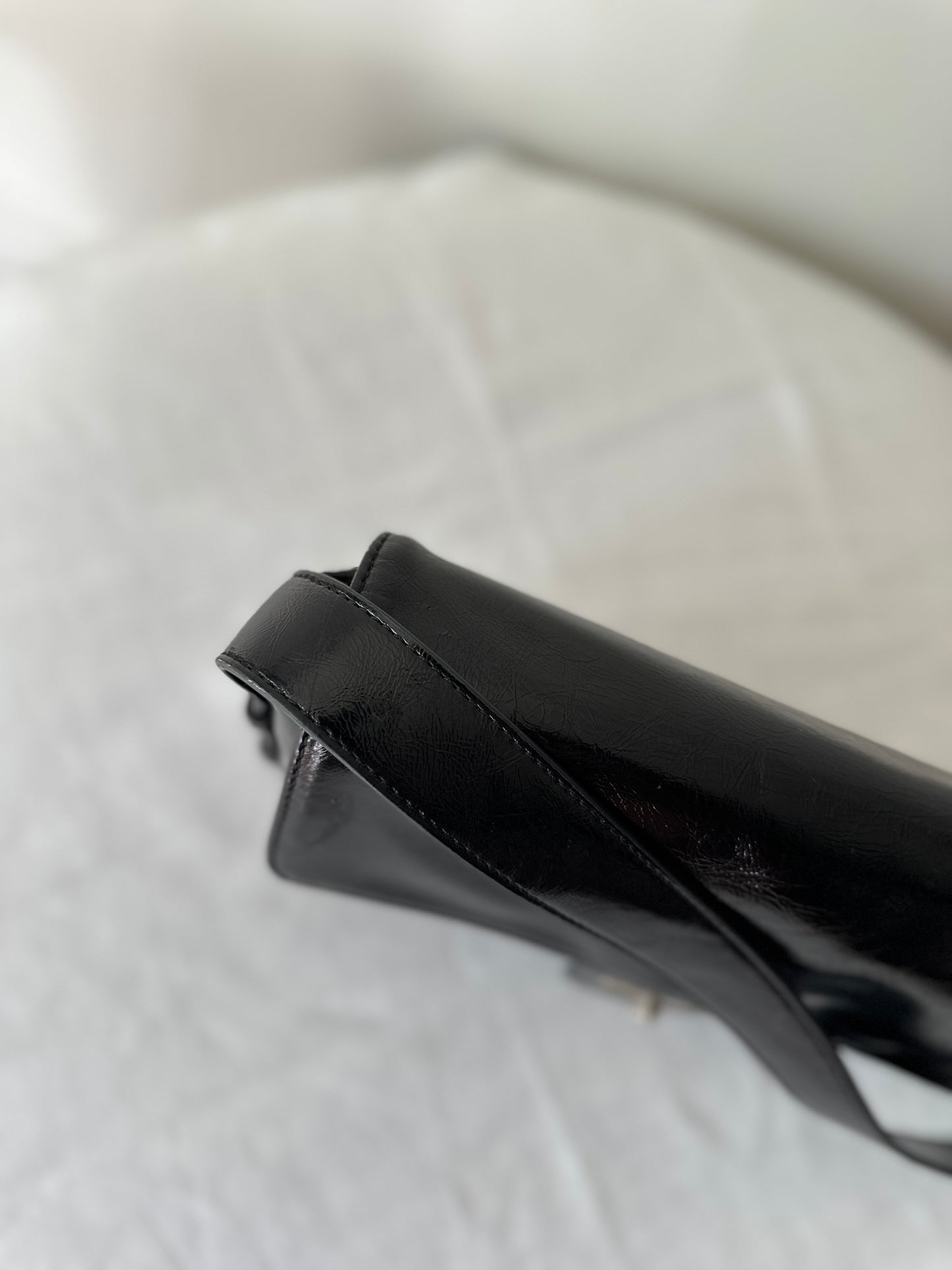 Tony Bianco patent 'leather' handbag