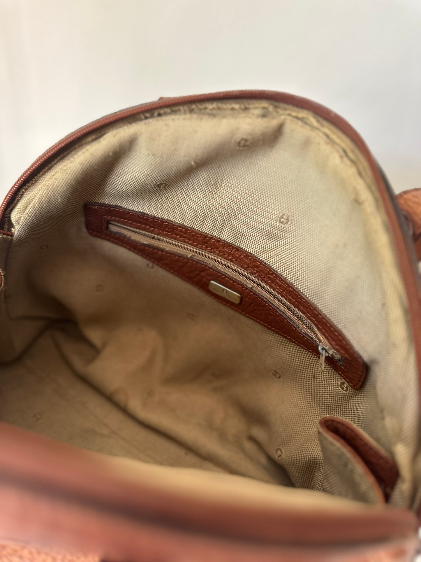 Etienne Aigner brown leather satchel