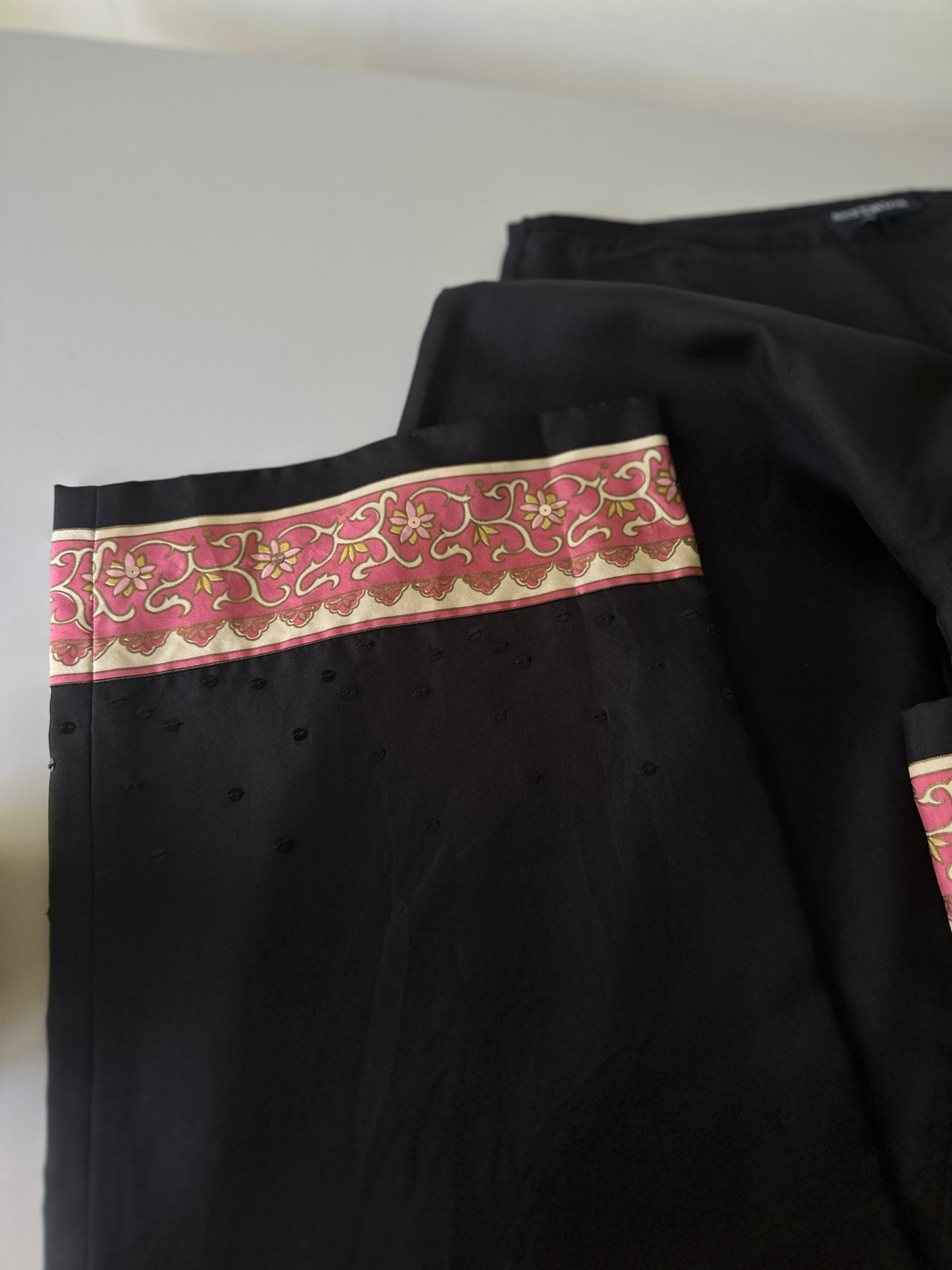 sequin silk pants