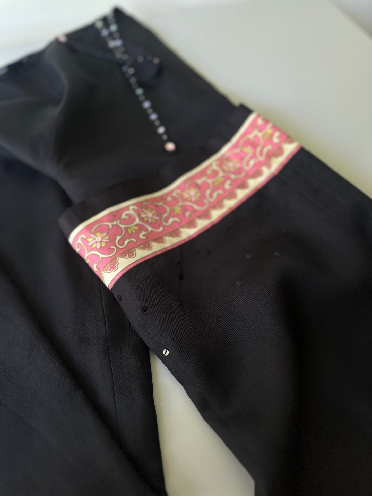 sequin silk pants