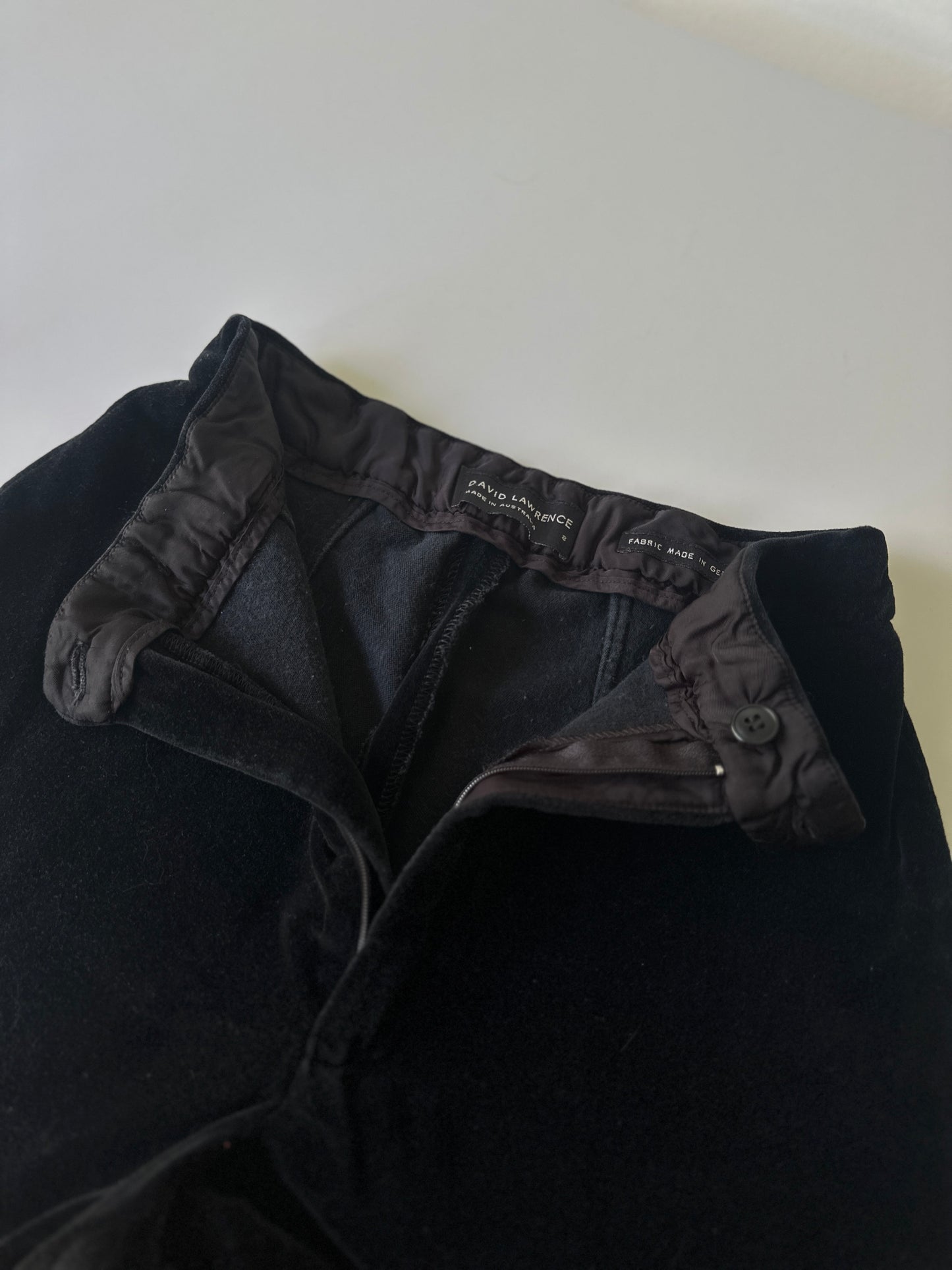 velvet high waisted trousers