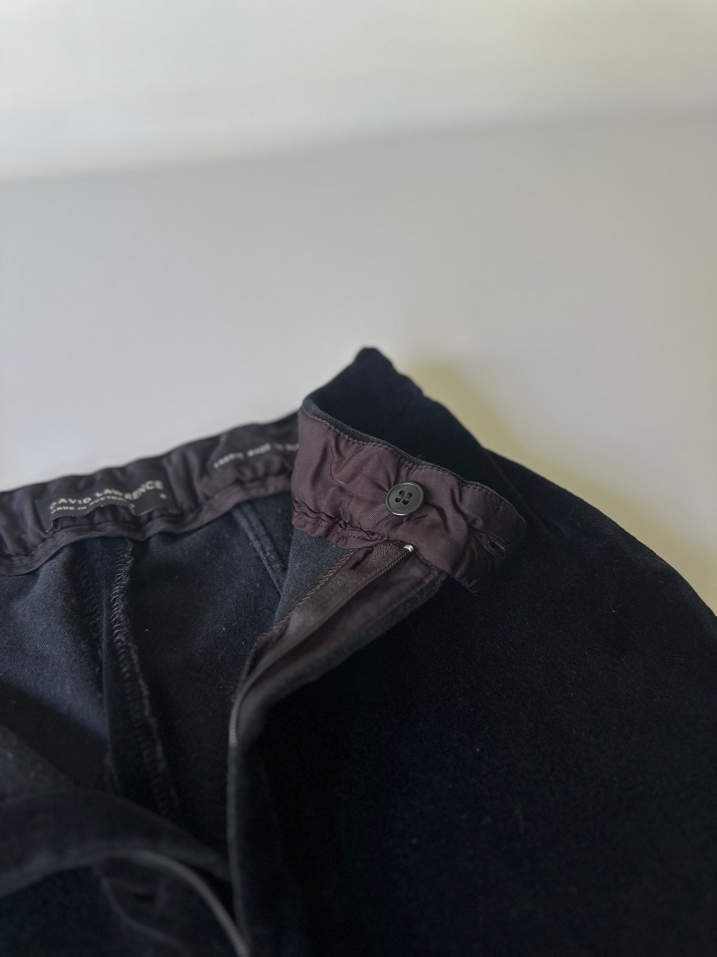 velvet high waisted trousers