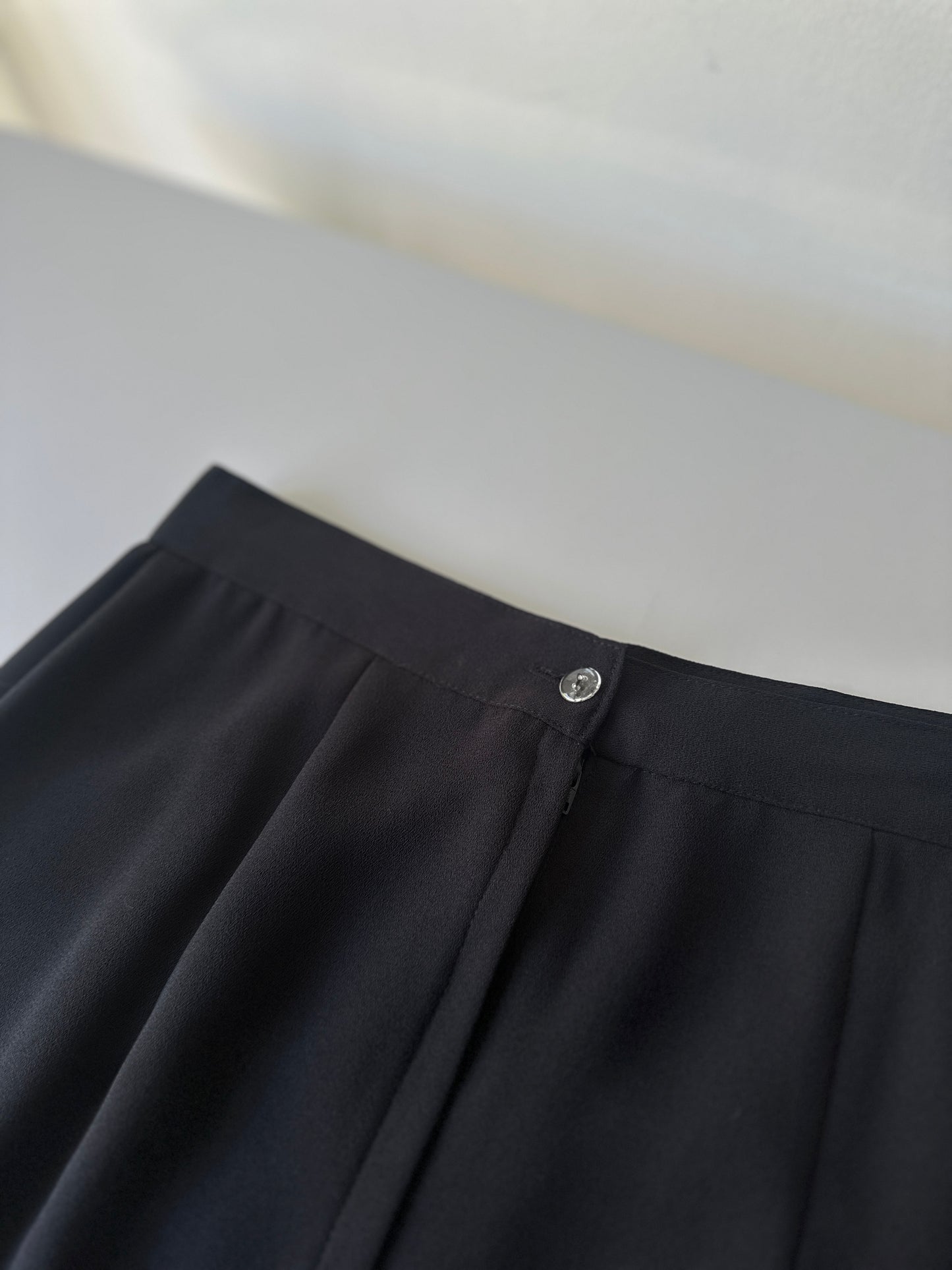 black longline straight skirt