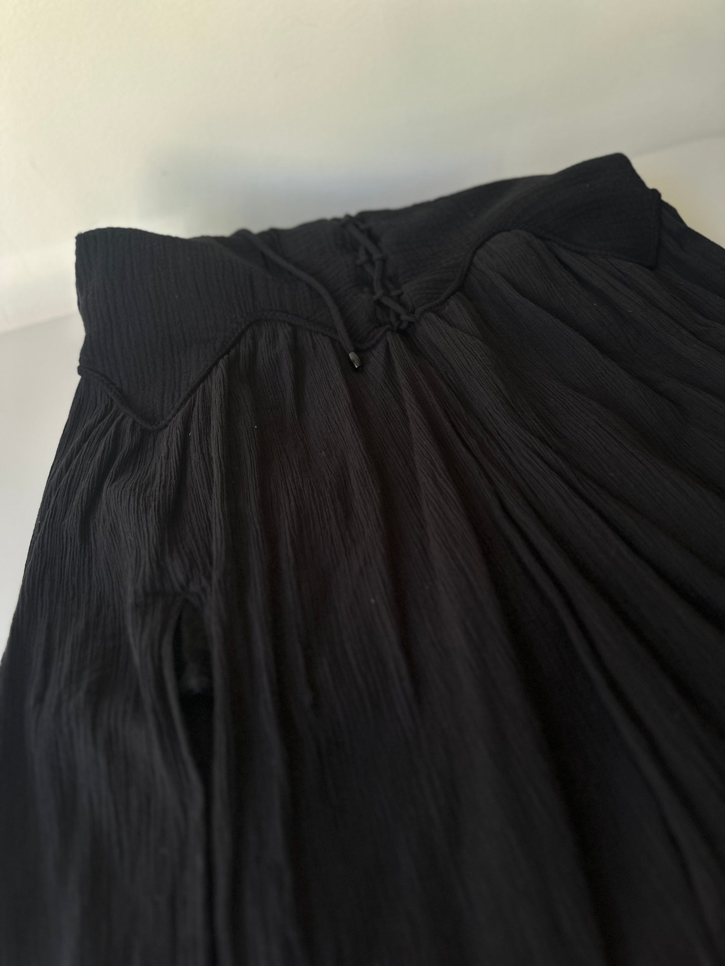 black cotton embroidered dress