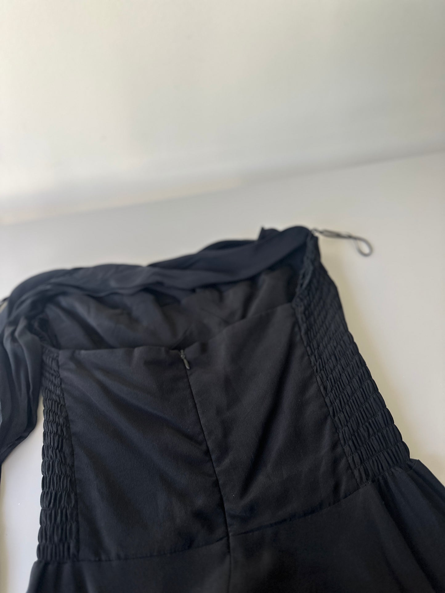 silk sweetheart halter neck LBD