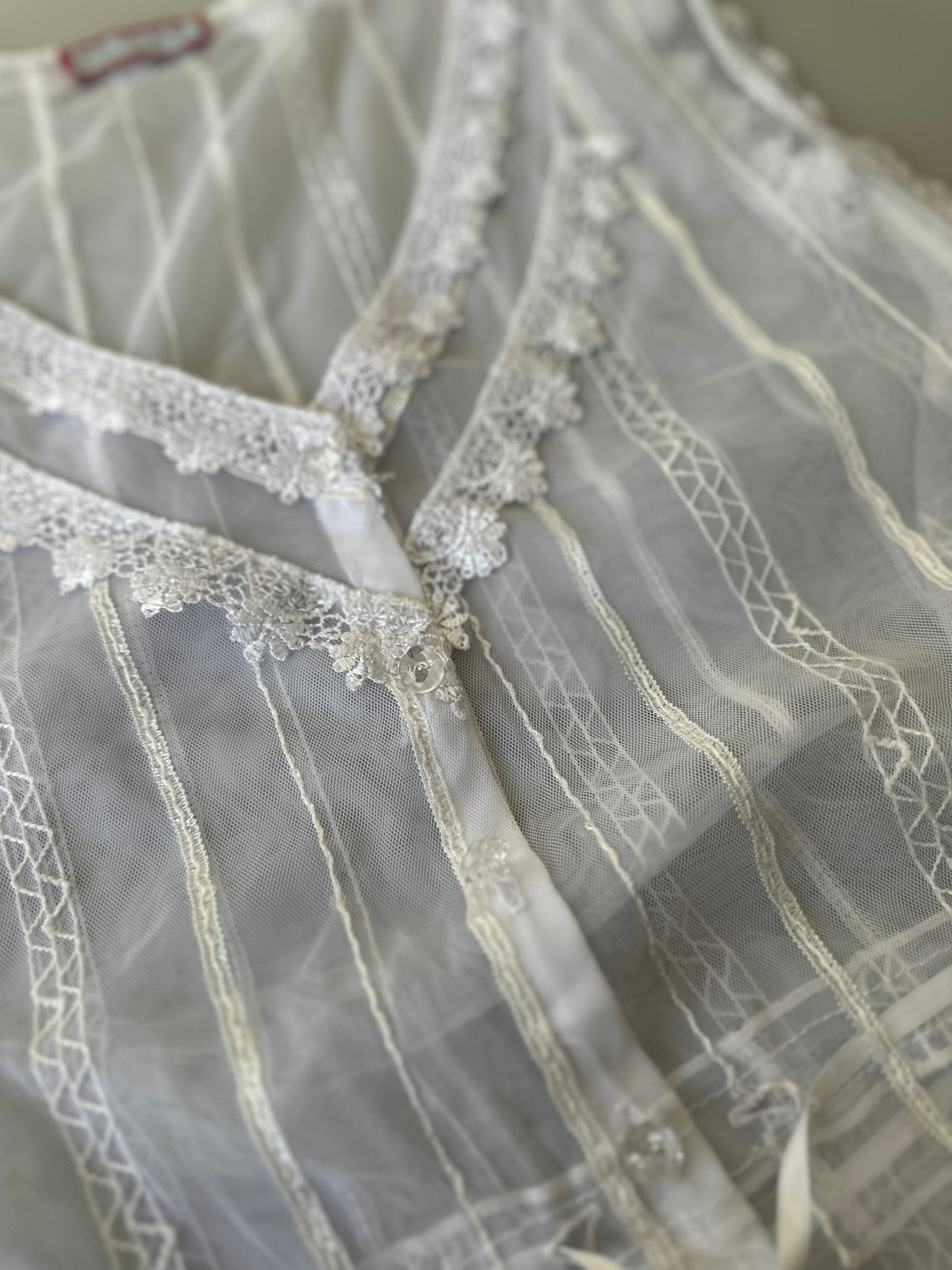sheer lace blouse