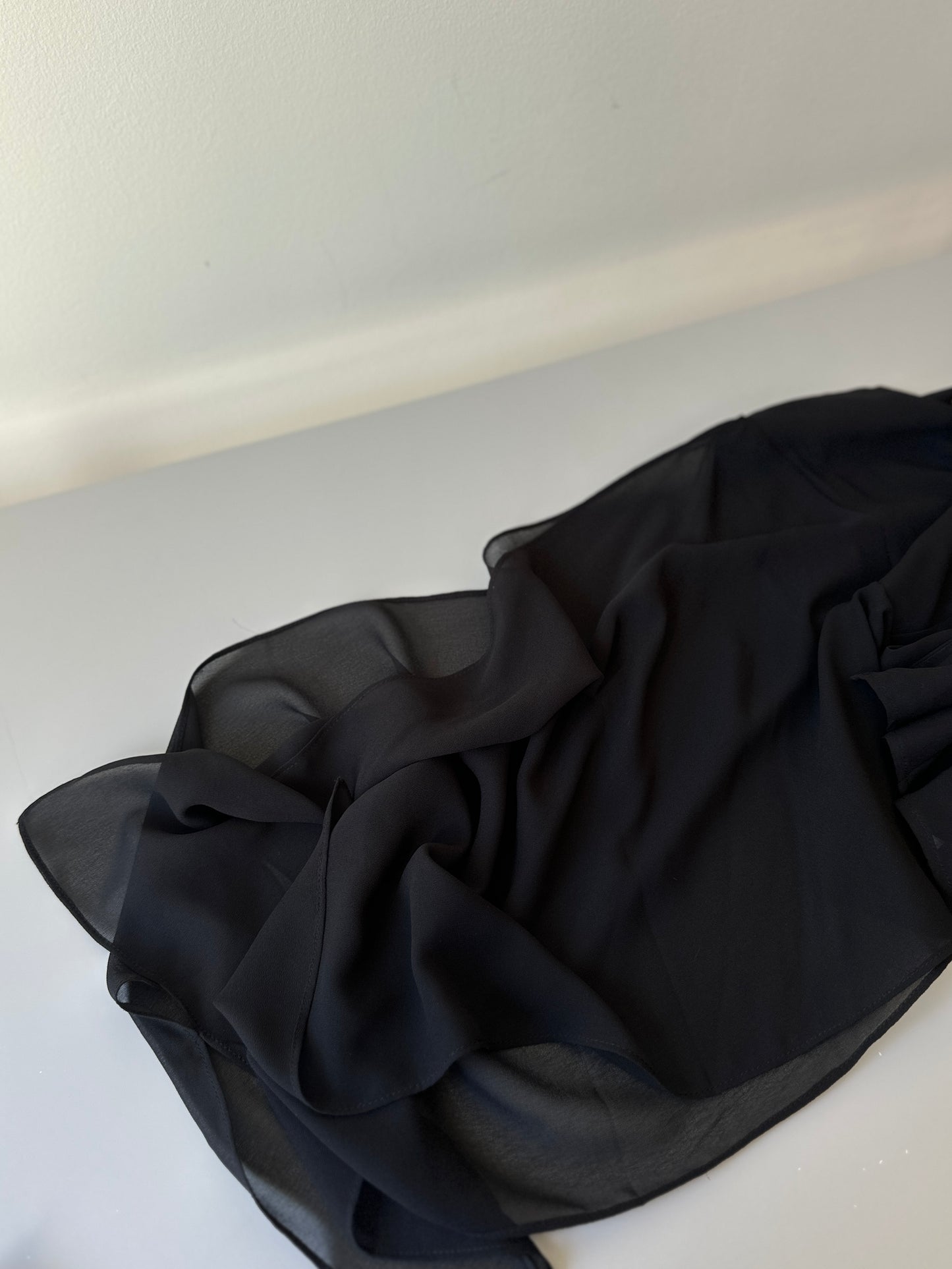 flowy sheer long sleeve blouse