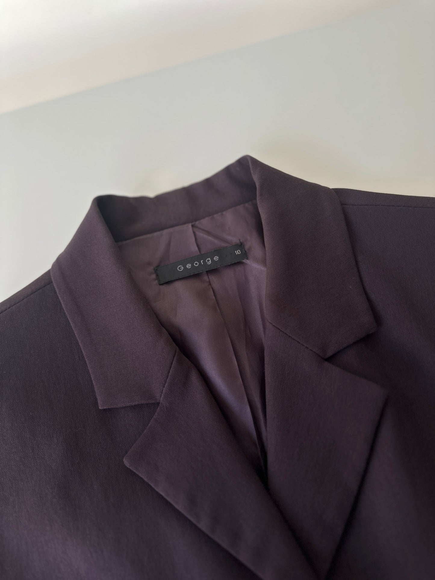 purple two piece suit