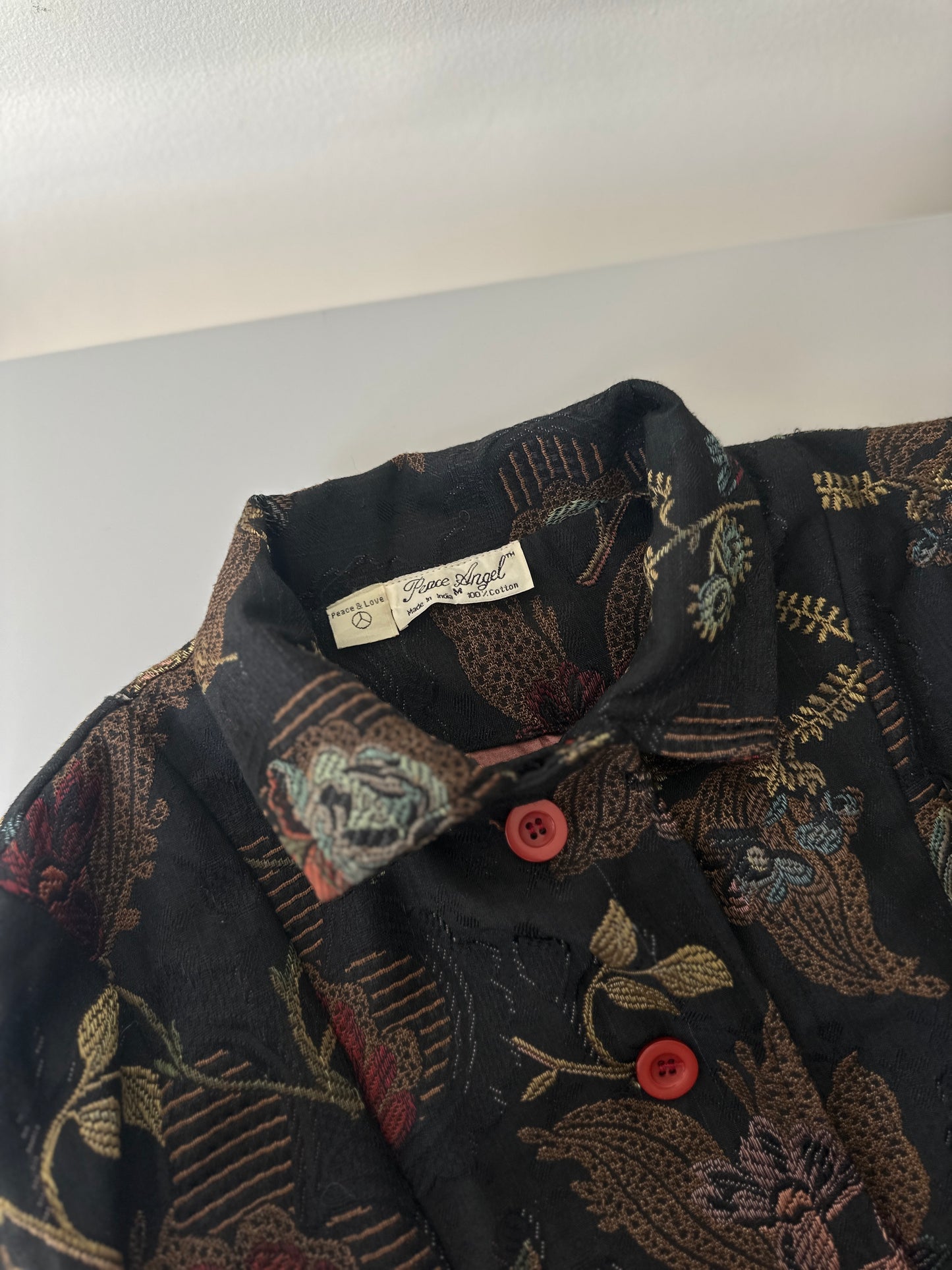 embroidered flower patterned jacket