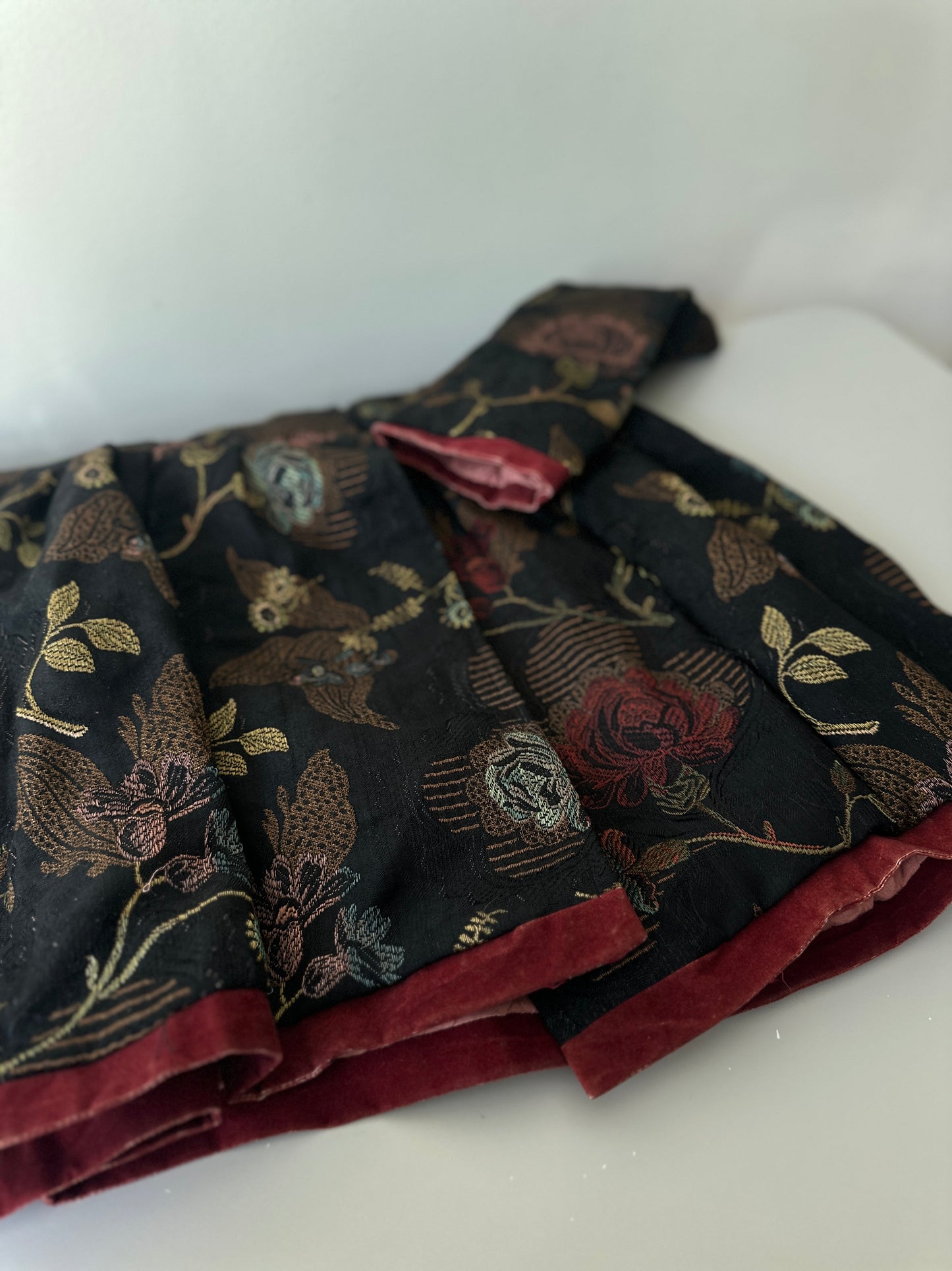 embroidered flower patterned jacket