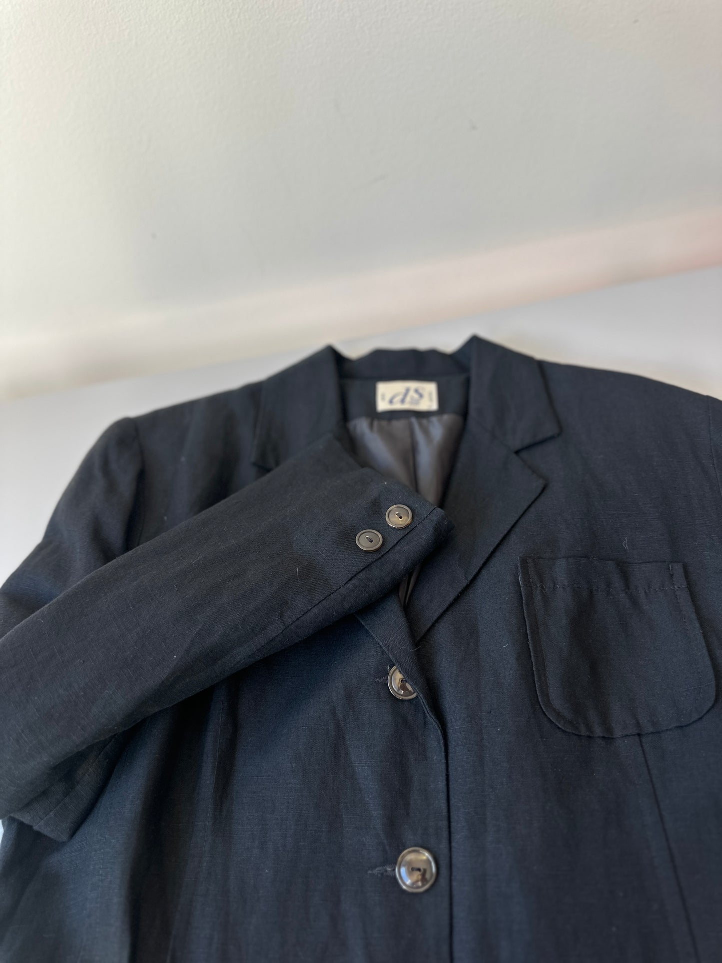 black linen style blazer