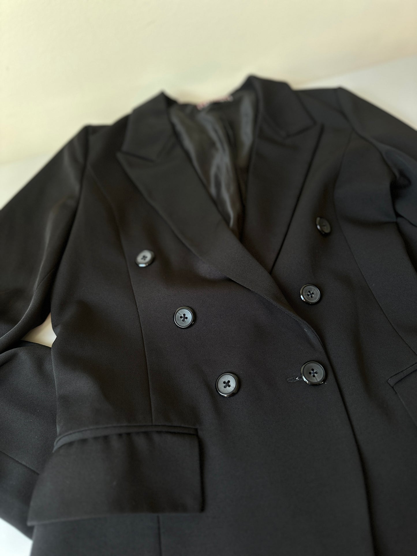 black double breast blazer
