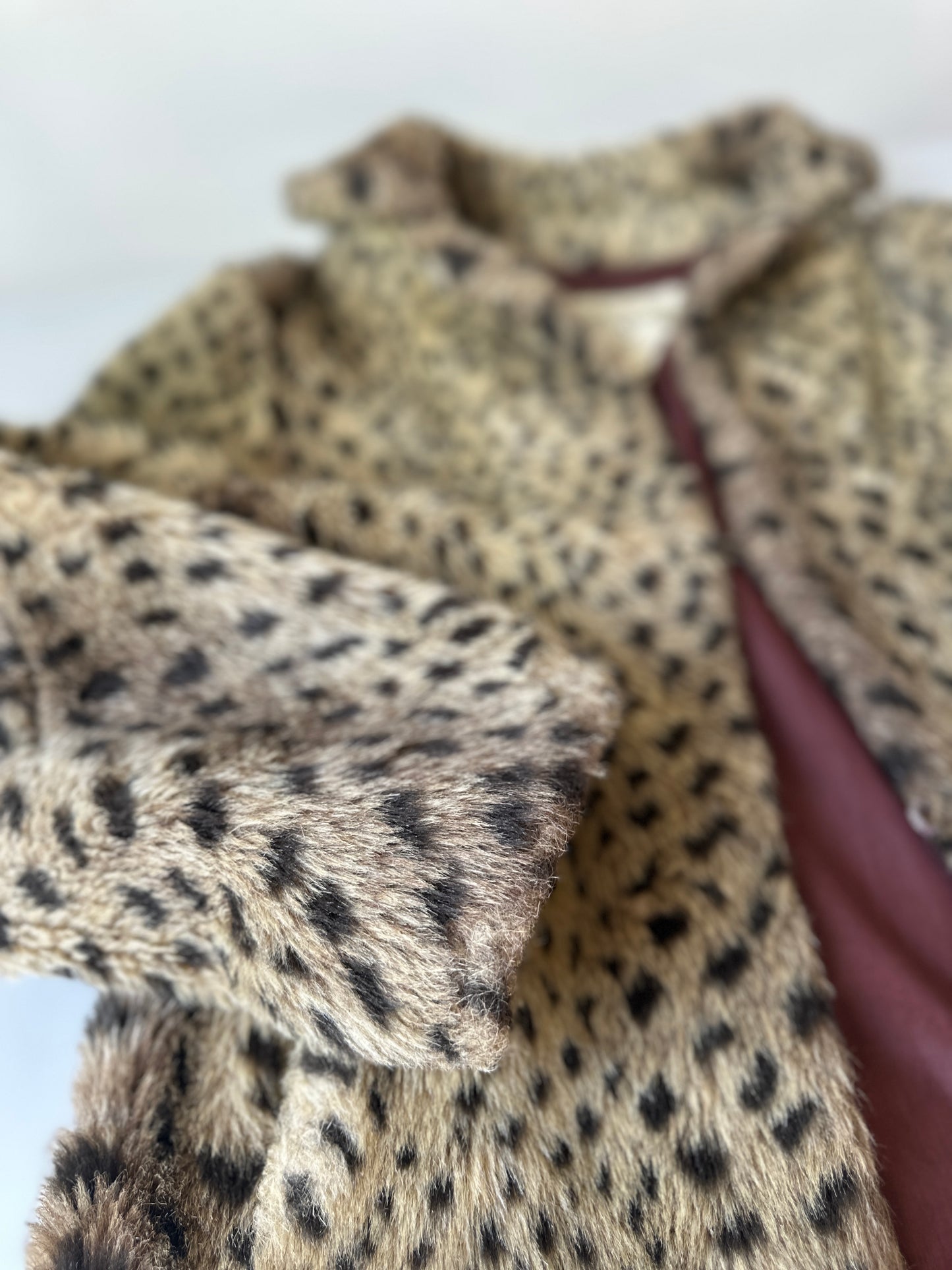 cheetah print faux fur coat