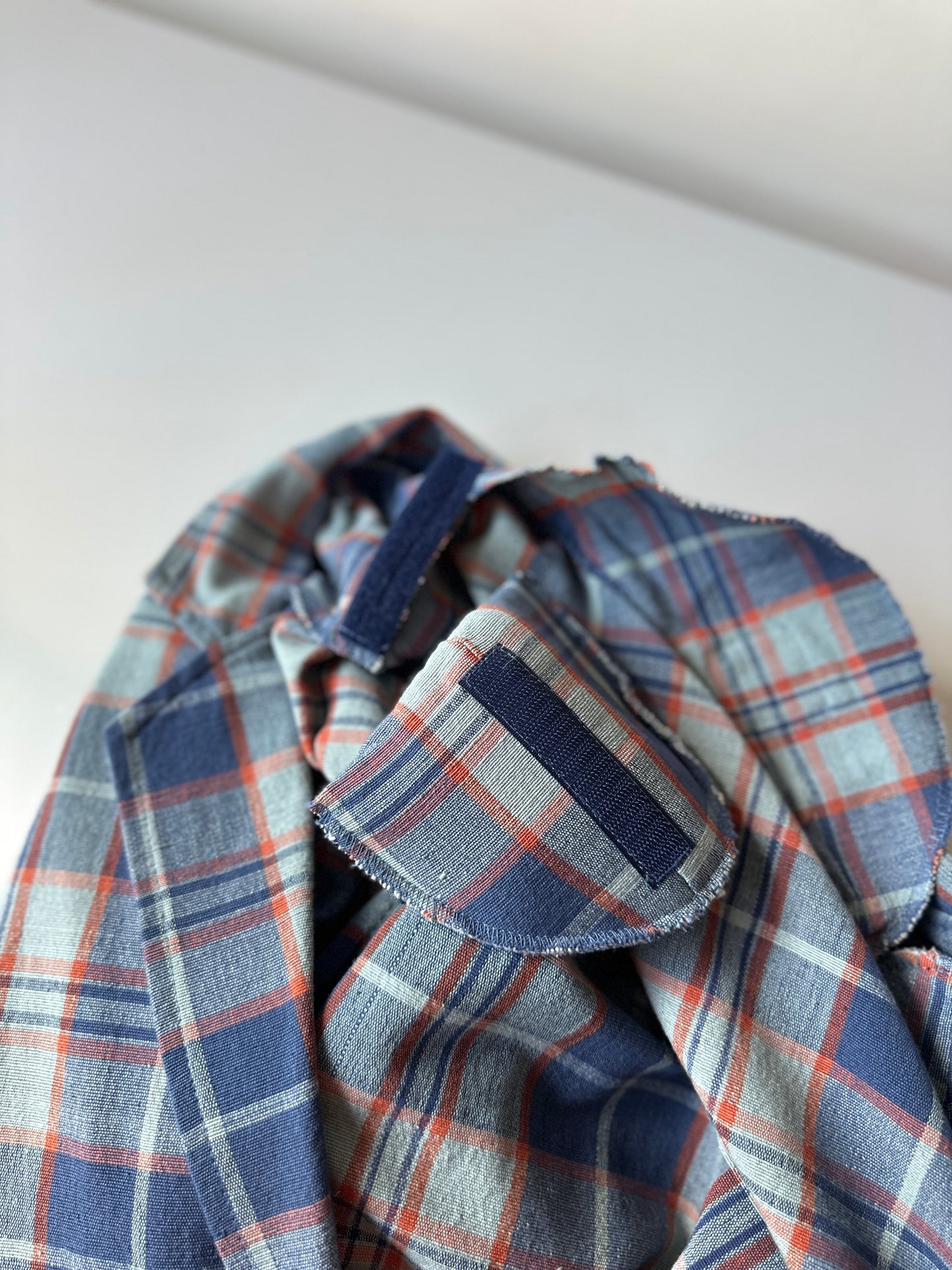 cotton denim style crosshatch blazer