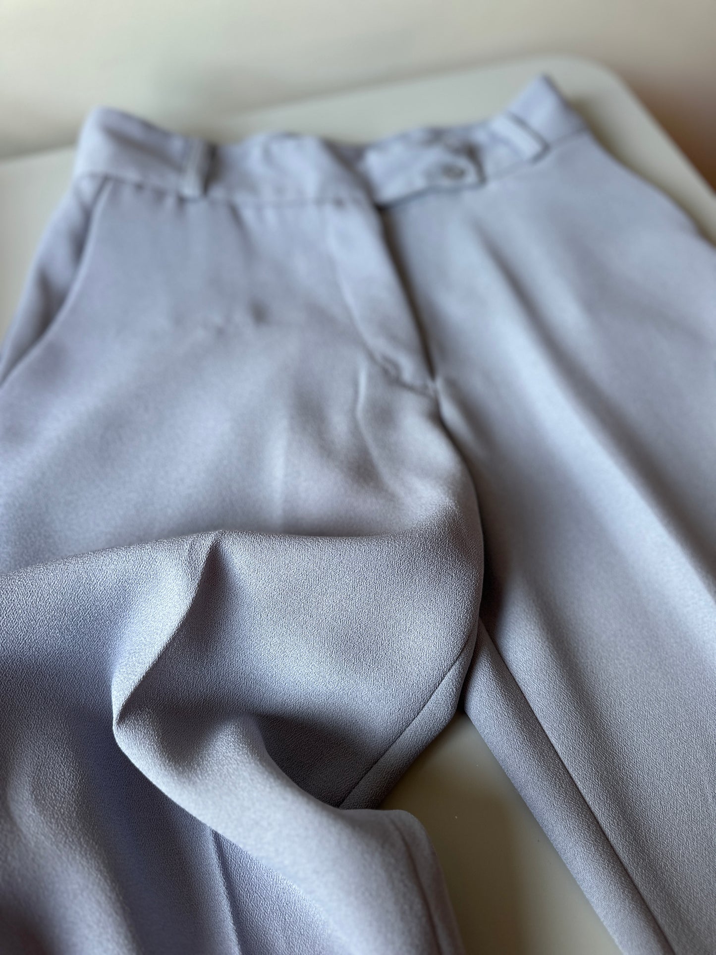 lilac coloured three piece suit