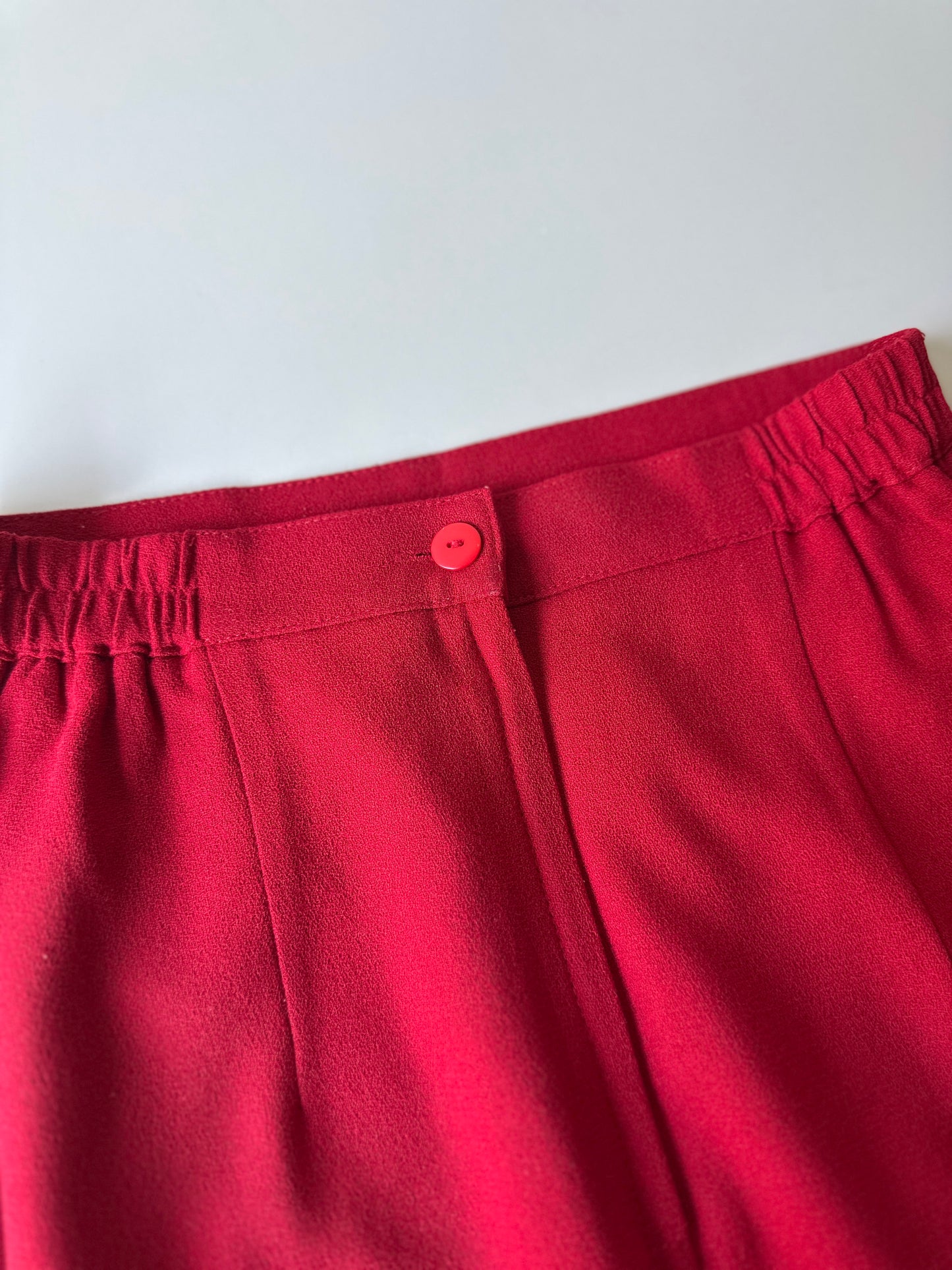 red longline straight skirt