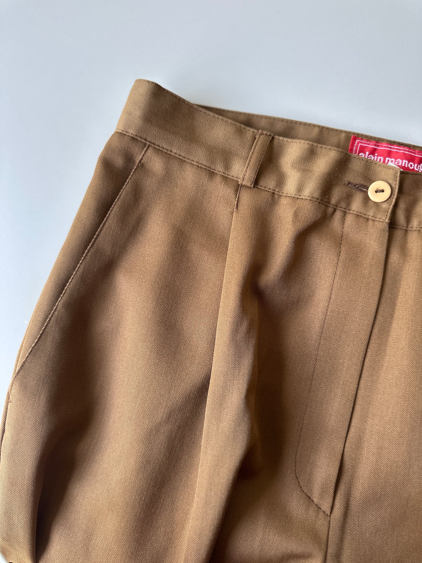 brown high waist work pants