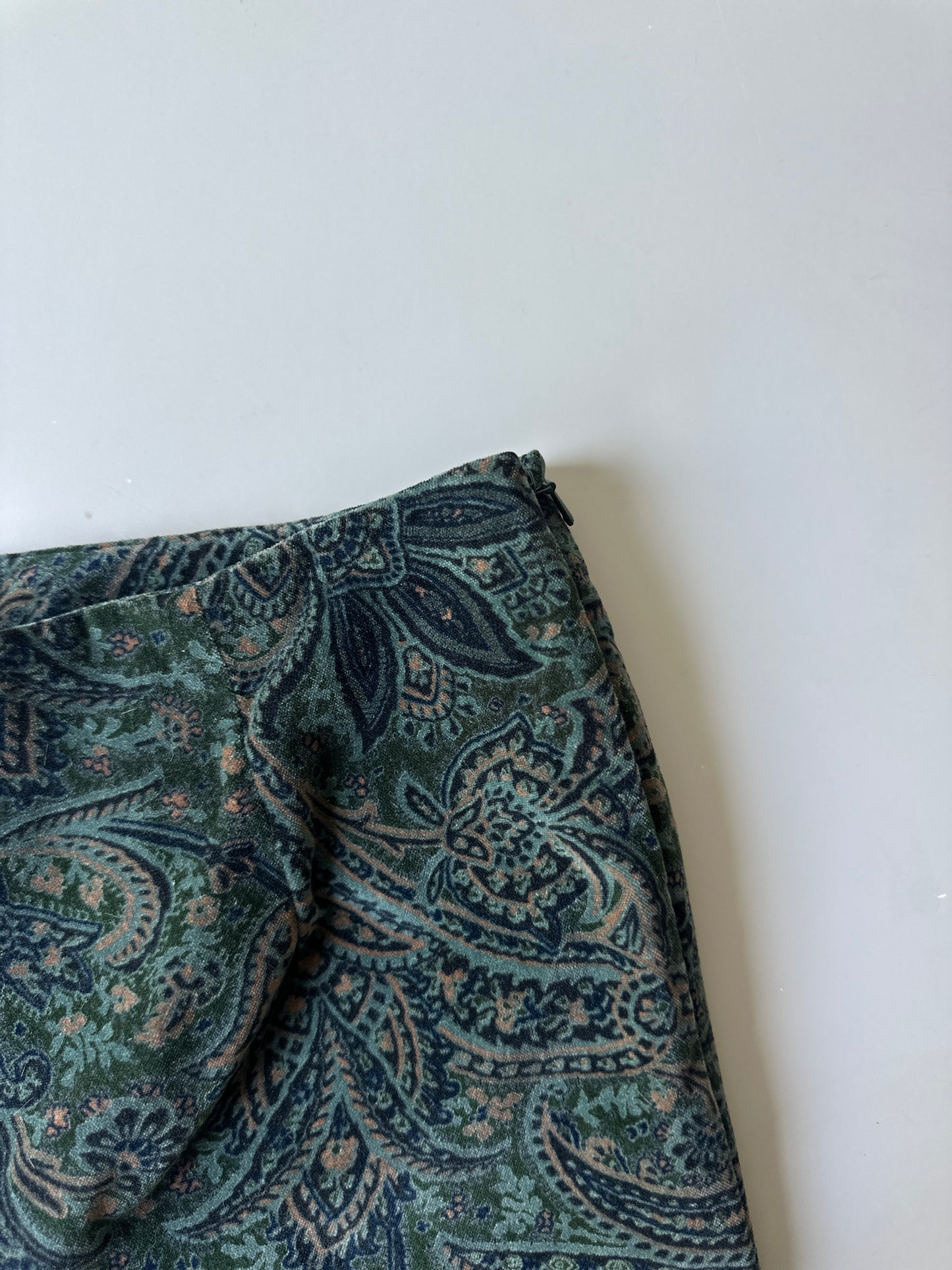 Talbots velvet paisley pants