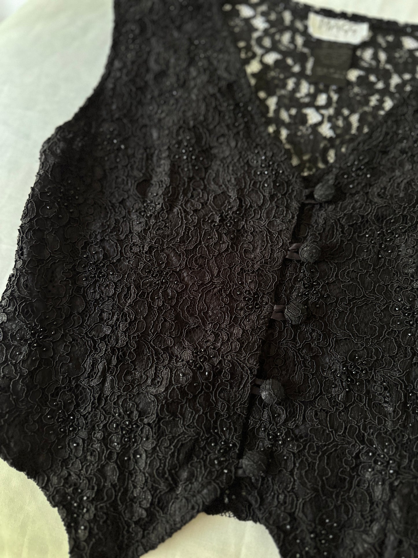 black lace vest